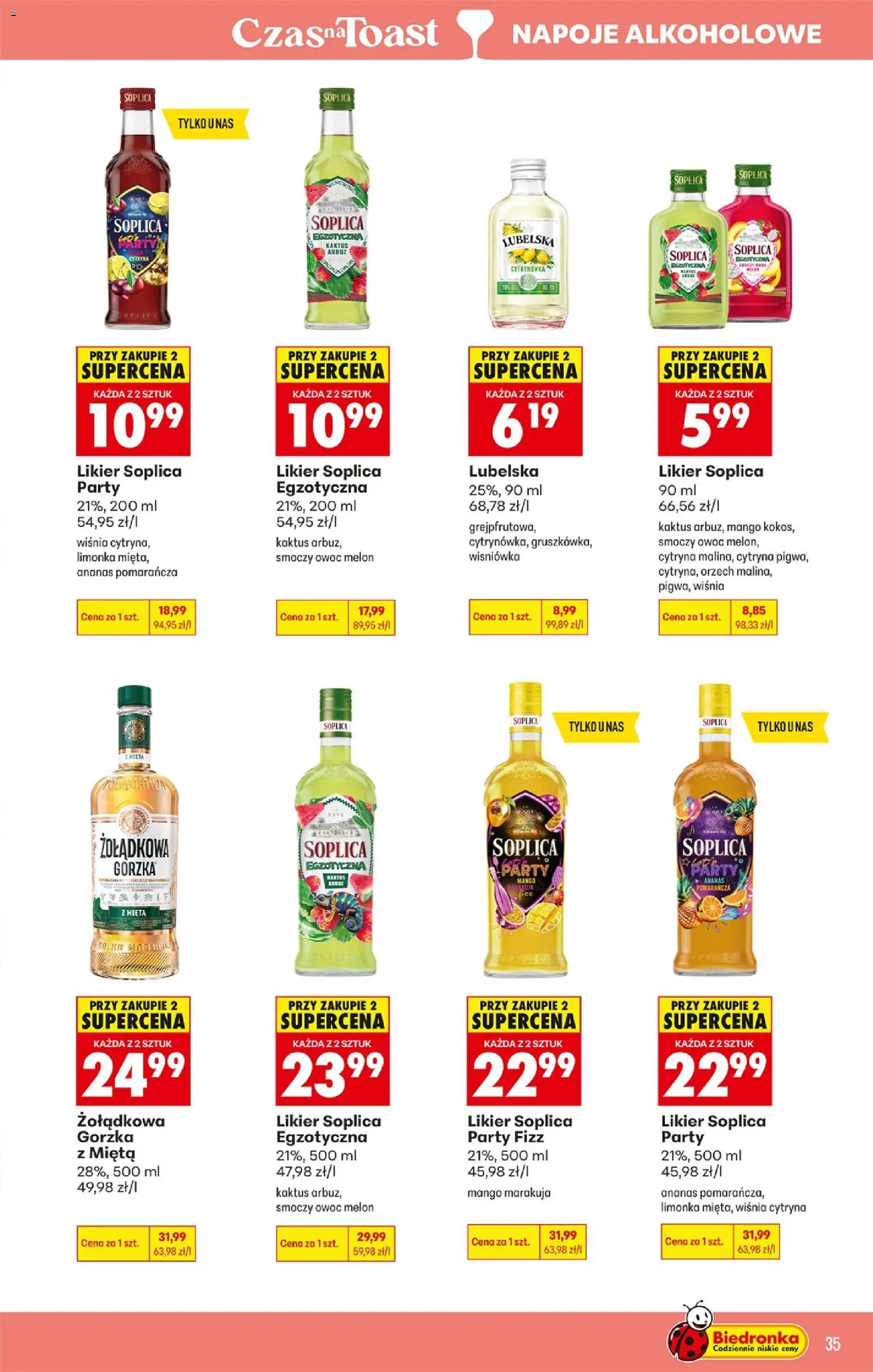 Biedronka Polsko leták - Czas na toast od 27.07.2026 | Strana: 35 | Produkty: Mango, Ananas, Marakuja