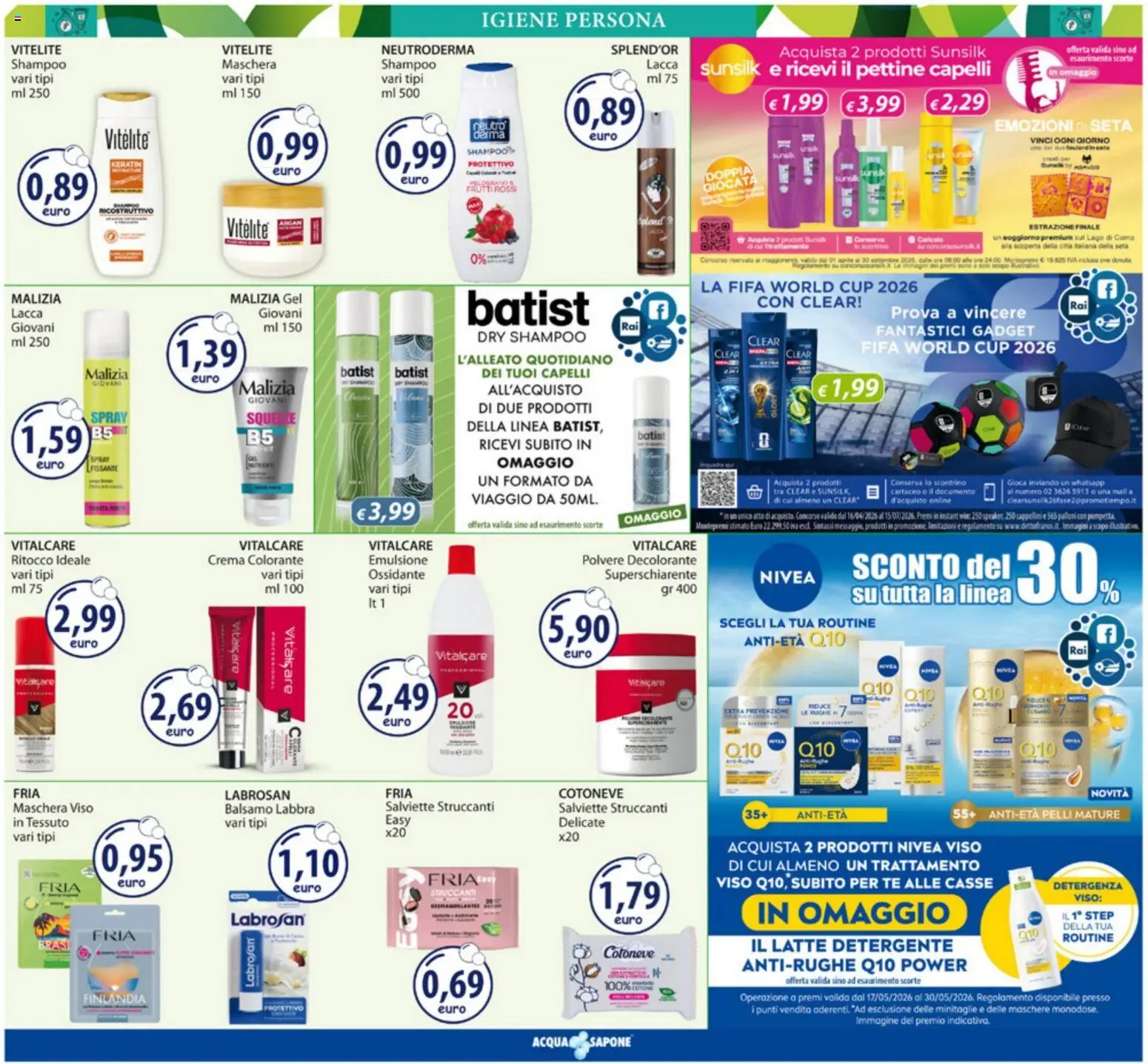Volantino Acqua e Sapone del 18.05.2026 | Pagina: 7 | Prodotti: Shampoo, Maschera, Pettine, Detergente