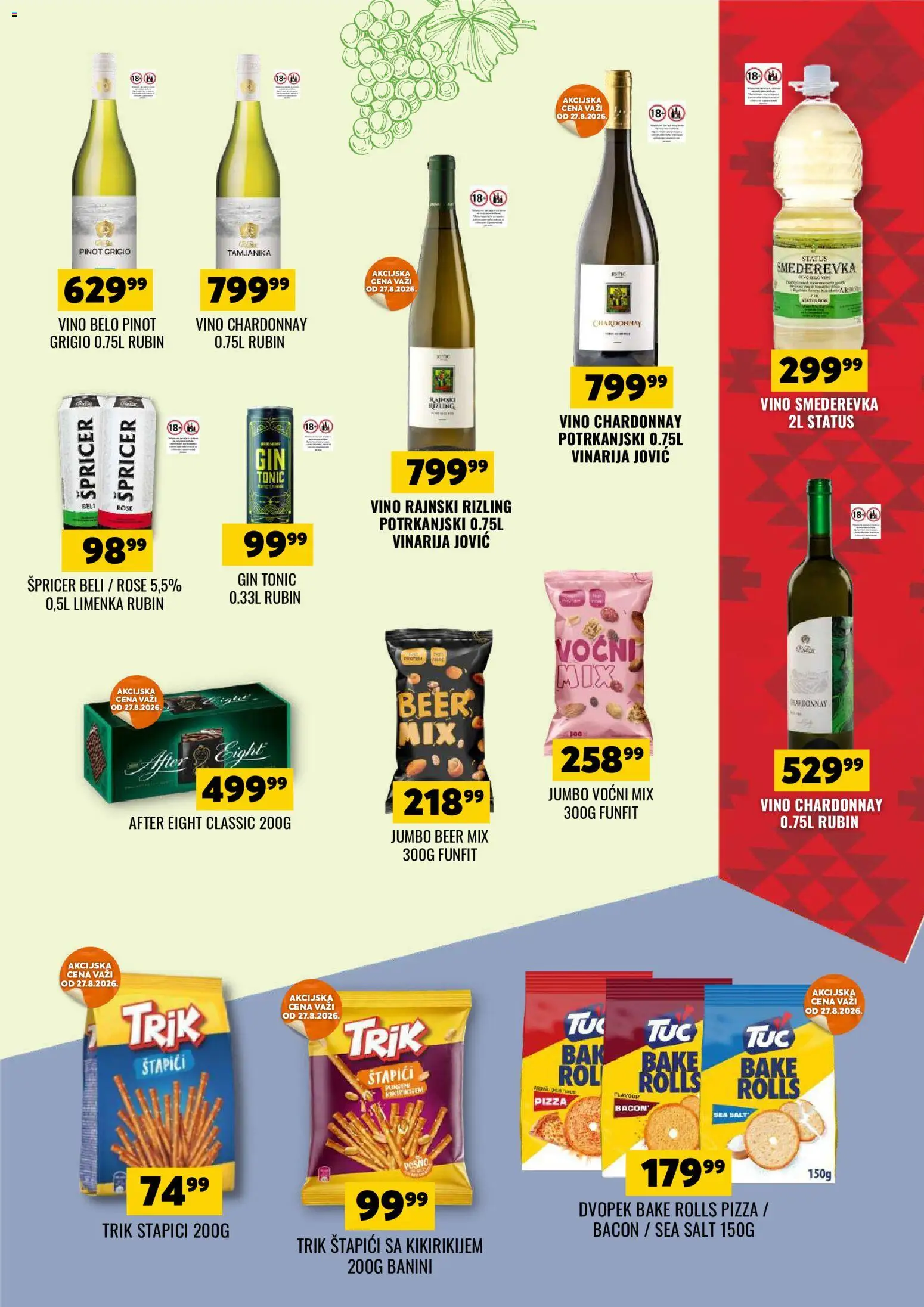 Tekijanka katalog - važi od 26.08.2026 | Strana: 11 | Proizvode: Chardonnay, Dvopek, Pinot grigio, Gin