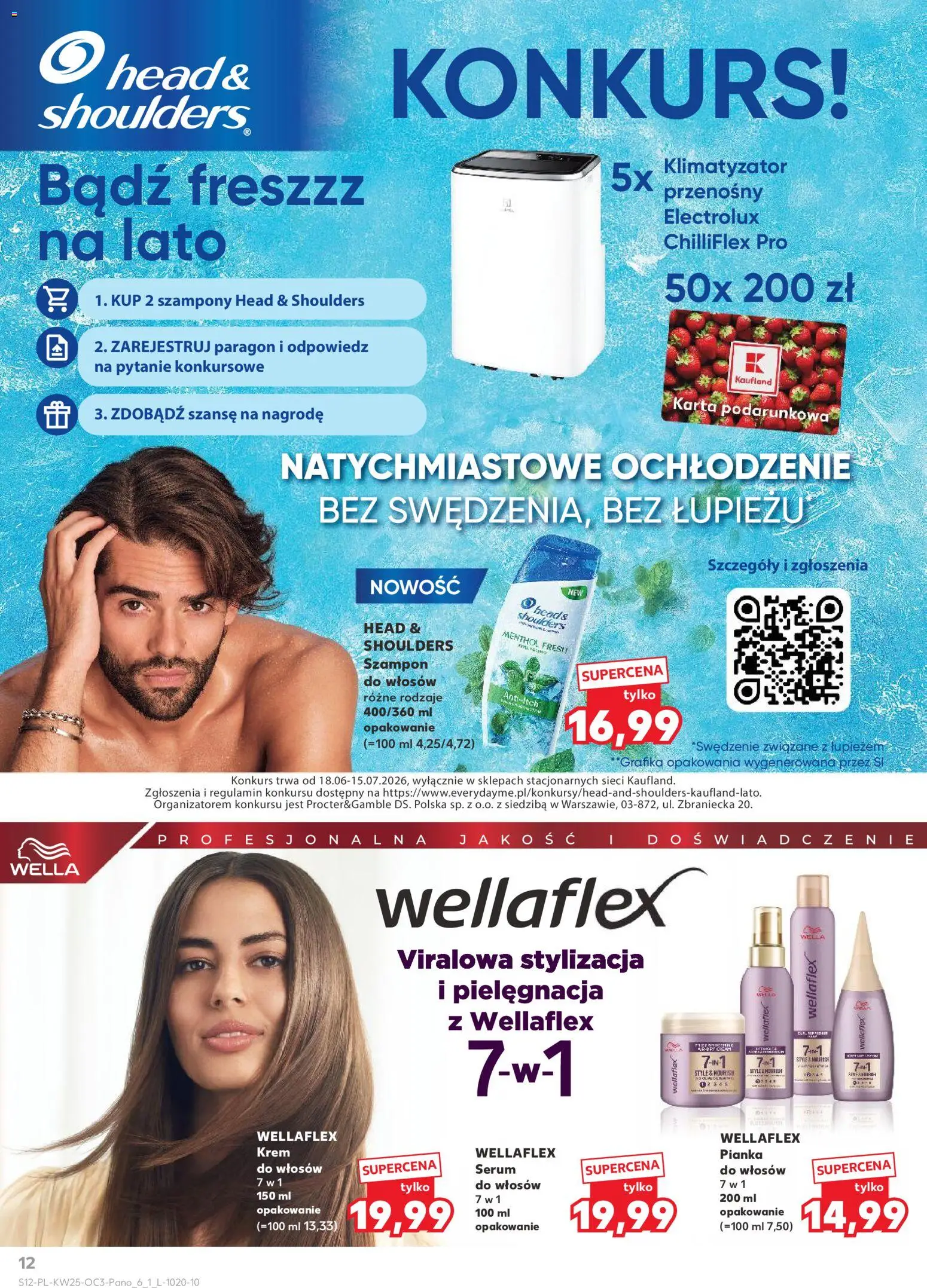 Kaufland Polsko leták - Drogerię od 18.06.2026 | Strana: 12 | Produkty: Sérum, Krém, Head & Shoulders