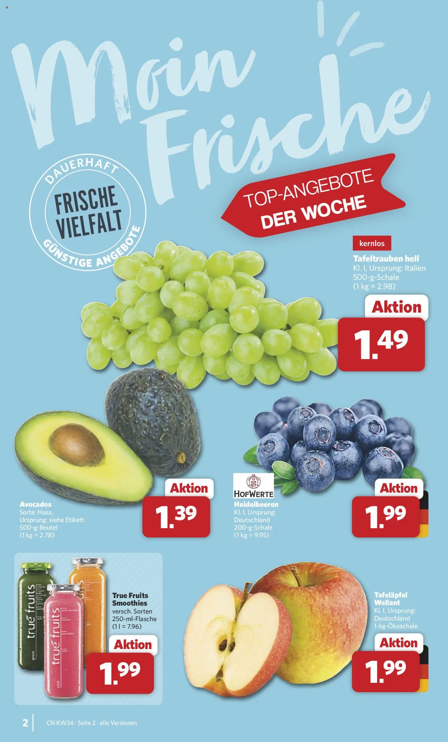 Combi Prospekt – gültig ab 17.08.2026 | Seite: 2 | Produkte: Heidelbeeren