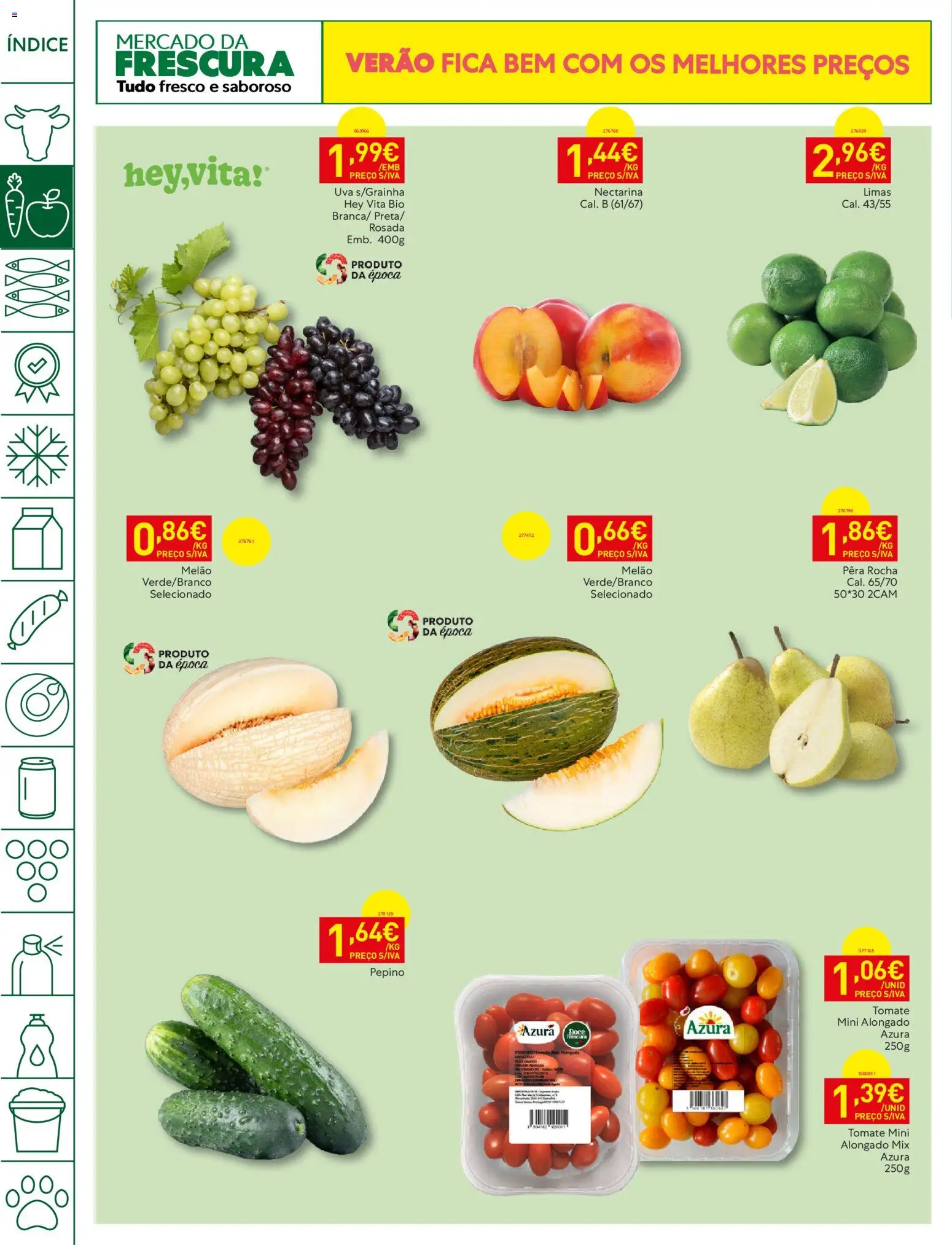 Recheio folheto Madeira │ válido de 25/08/2026 | Página: 4 | Produtos: Pepino, Tomate, Melão