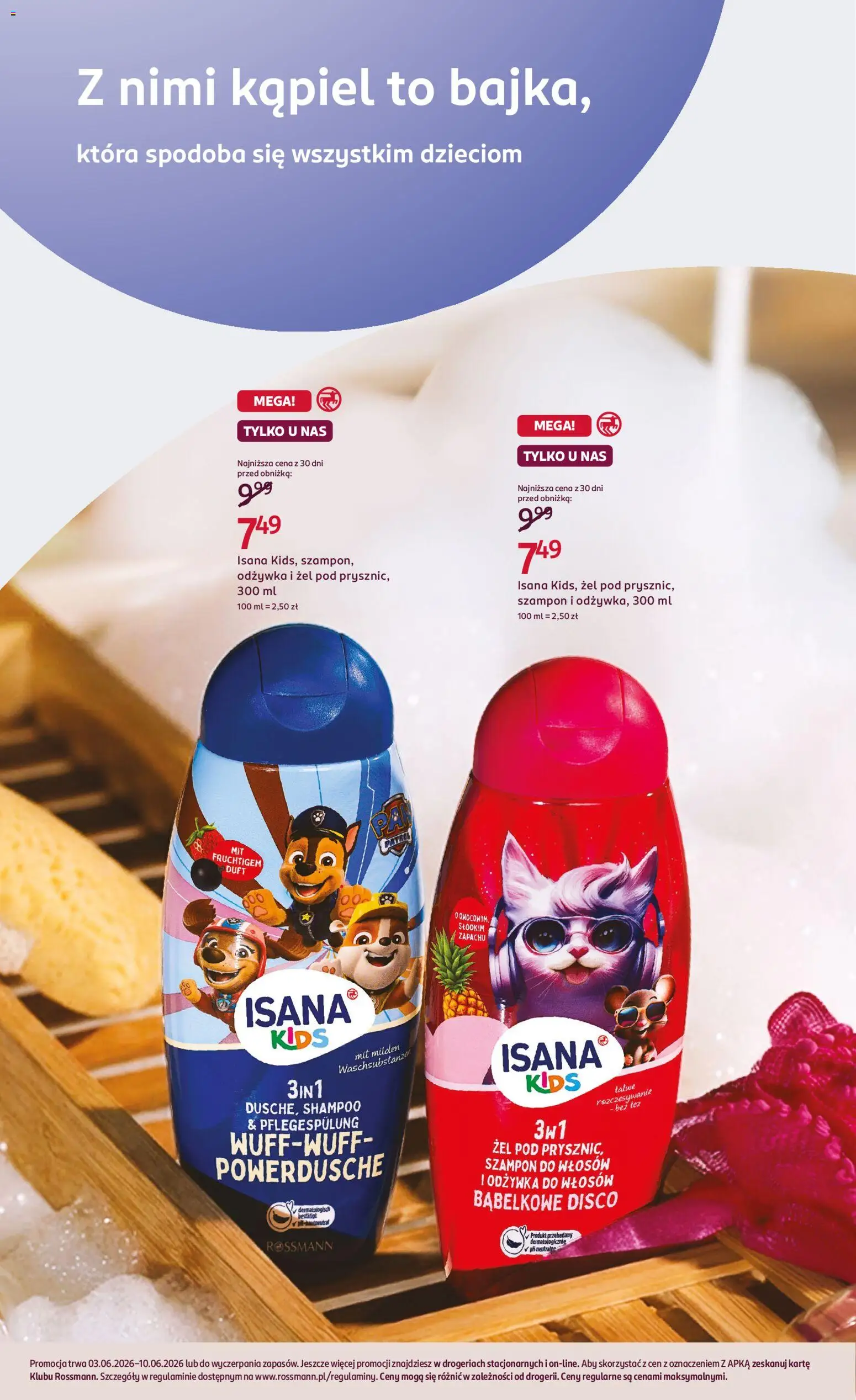 Rossmann gazetka od 03.06.2026 | Strona: 2 | Produkty: Kąpiel, Szampon, Odżywka, Odżywka do włosów