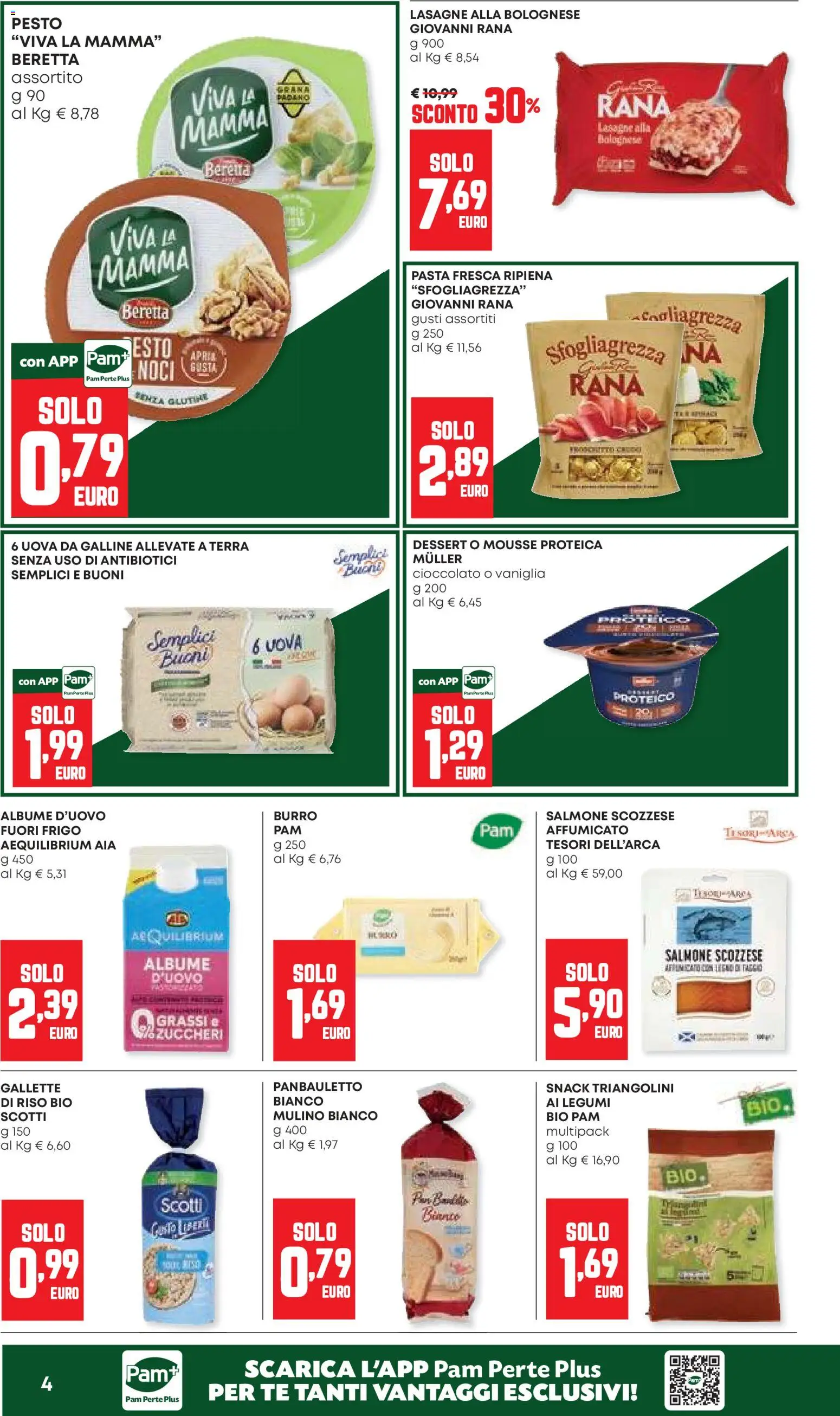 Volantino Panorama del 27/08/2026 | Pagina: 4 | Prodotti: Uova, Cioccolato, Salmone, Noci