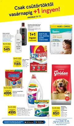 Tesco aktuális akciós újság - amely érvényes a következő dátumtól: 2026.10.08. | Oldal: 11 | Termékek: Kapszula, Somat, Mosogatógép kapszula, Gél