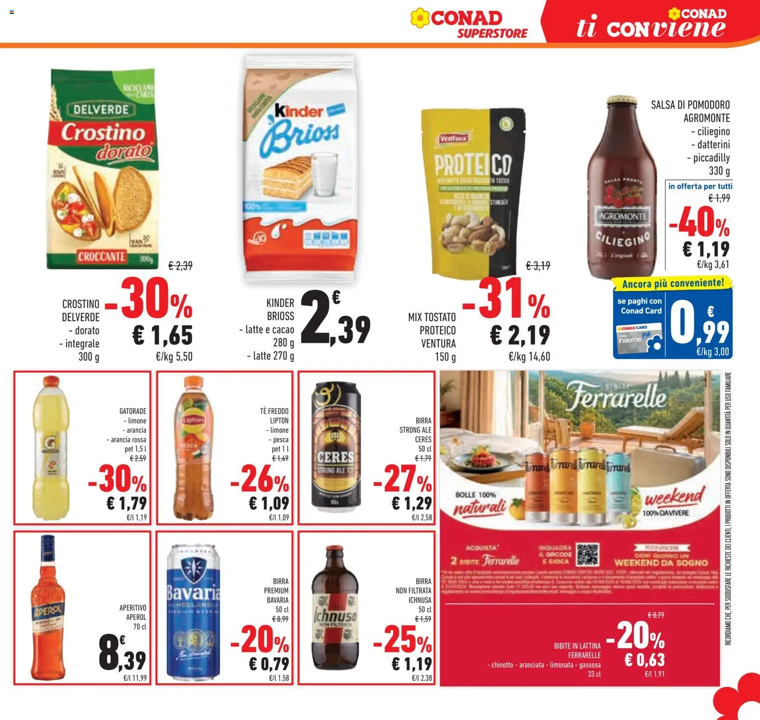 Volantino Conad del 04.06.2026 | Pagina: 29 | Prodotti: Birra, Salsa, Latte, Aperitivo