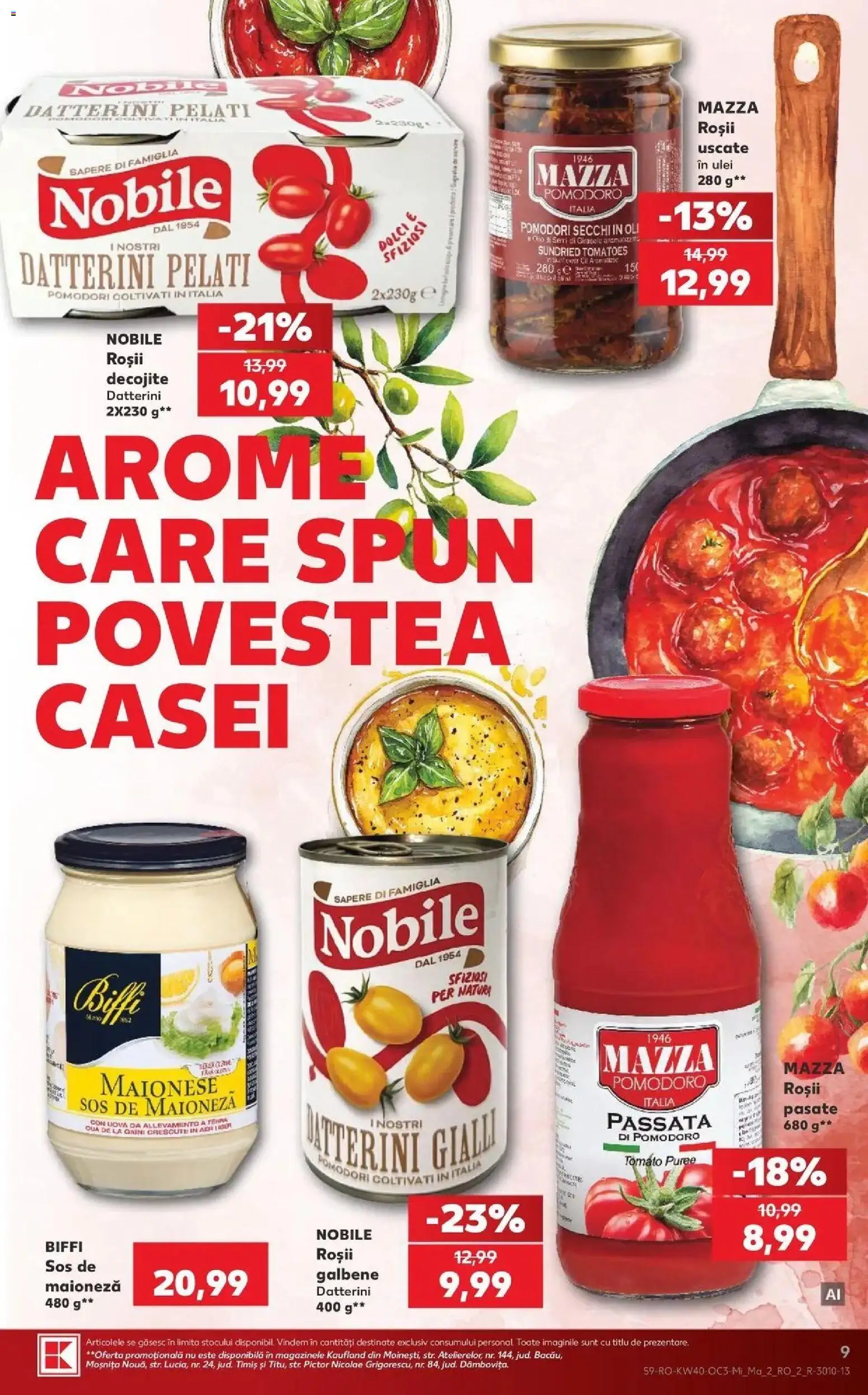Kaufland Blaj 30.09.2026 - Revista si Oferta | Pagină: 9 | Produse: Sos de roșii, Ulei, Roșii, Sos