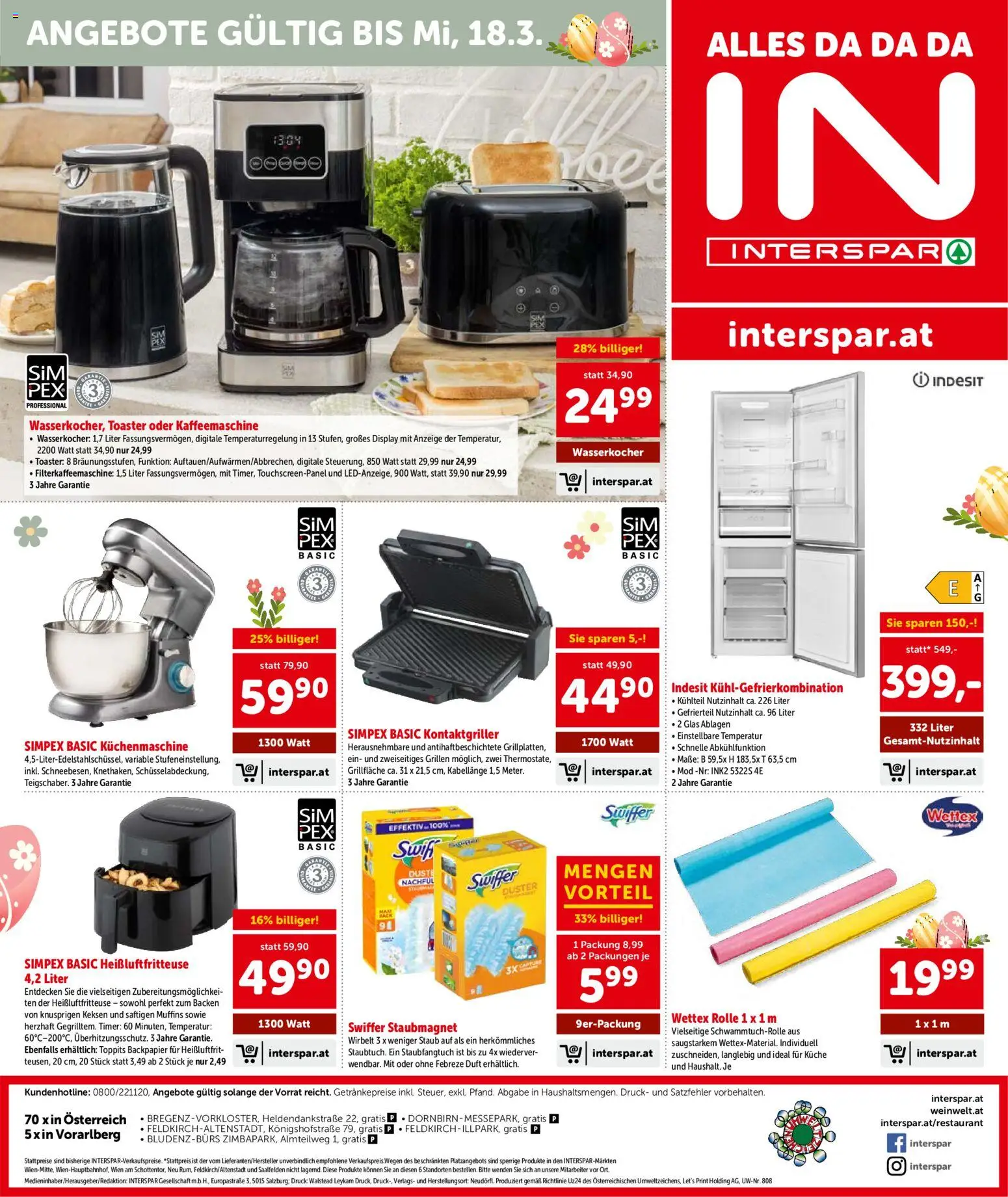 Interspar Flugblatt - Vorarlberg gültig ab 26.02.2026 | Seite: 25 | Produkte: Kaffeemaschine, Wasserkocher, Toaster, Duft