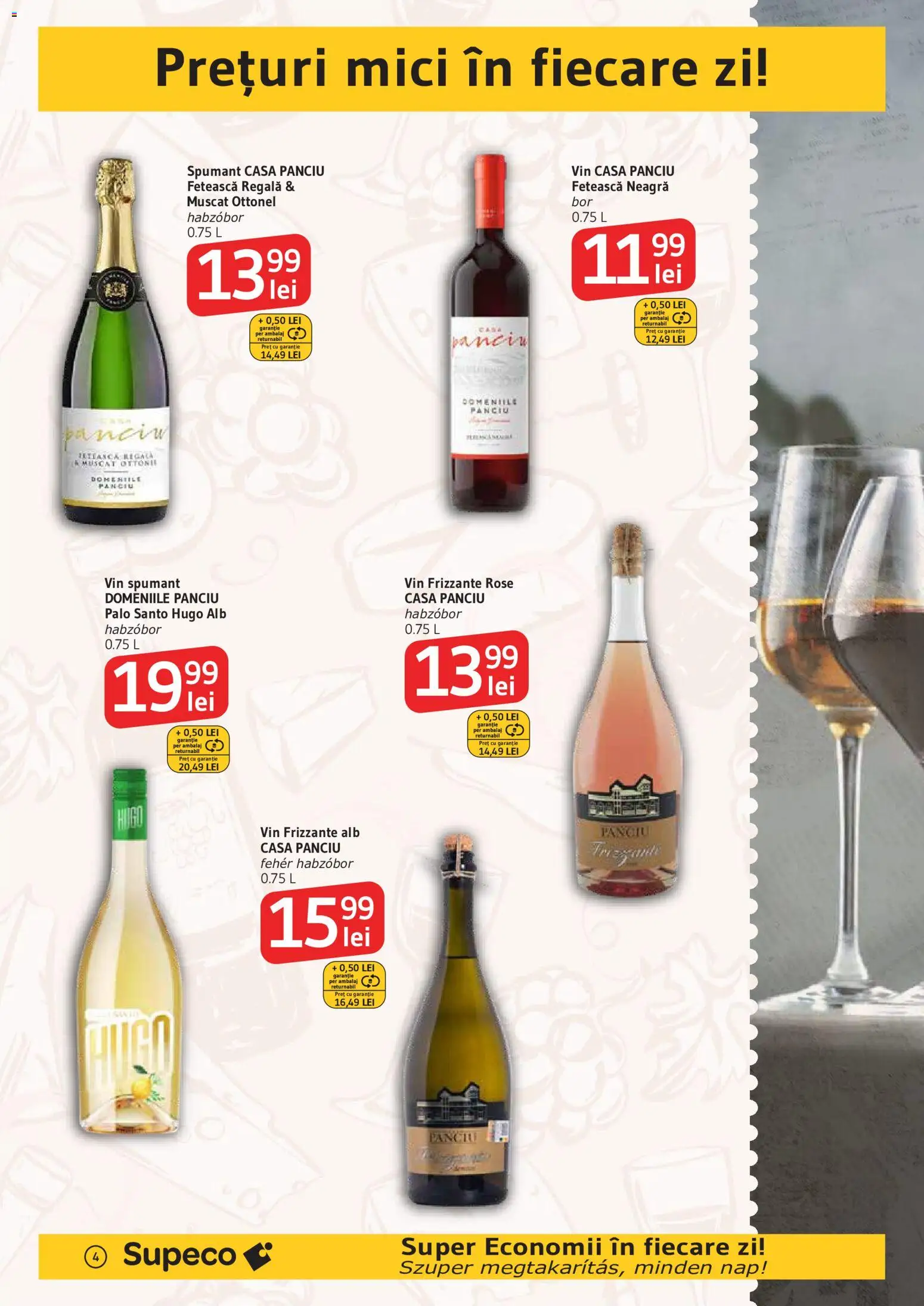 Noul catalog Supeco – valabil de la 08.10.2026 | Pagină: 4 | Produse: Mici, Vin, Vin Frizzante, Hugo