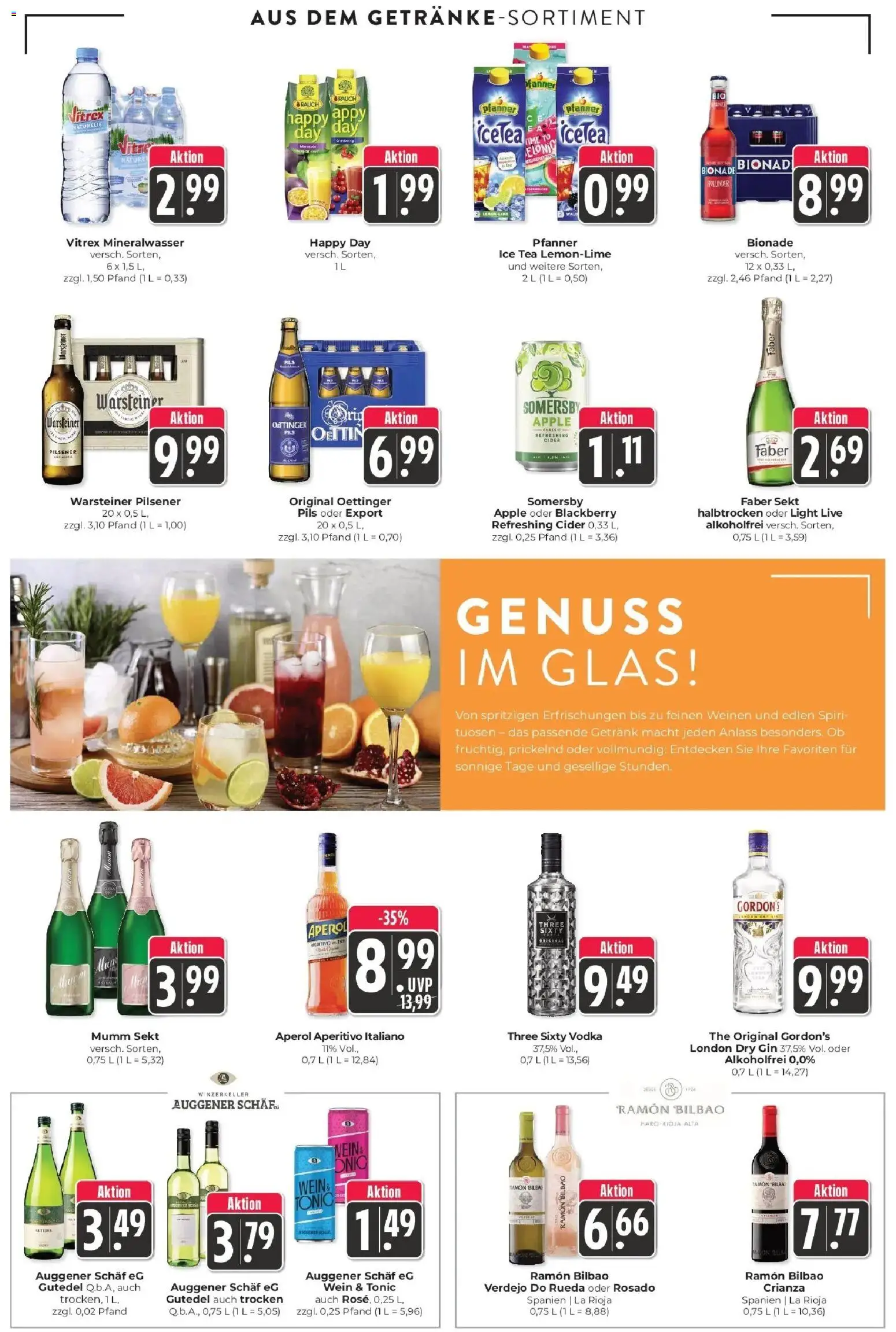 E center Prospekt Lörrach – gültig ab 27.07.2026 | Seite: 14 | Produkte: Mumm sekt, Pils, Oettinger, Apple