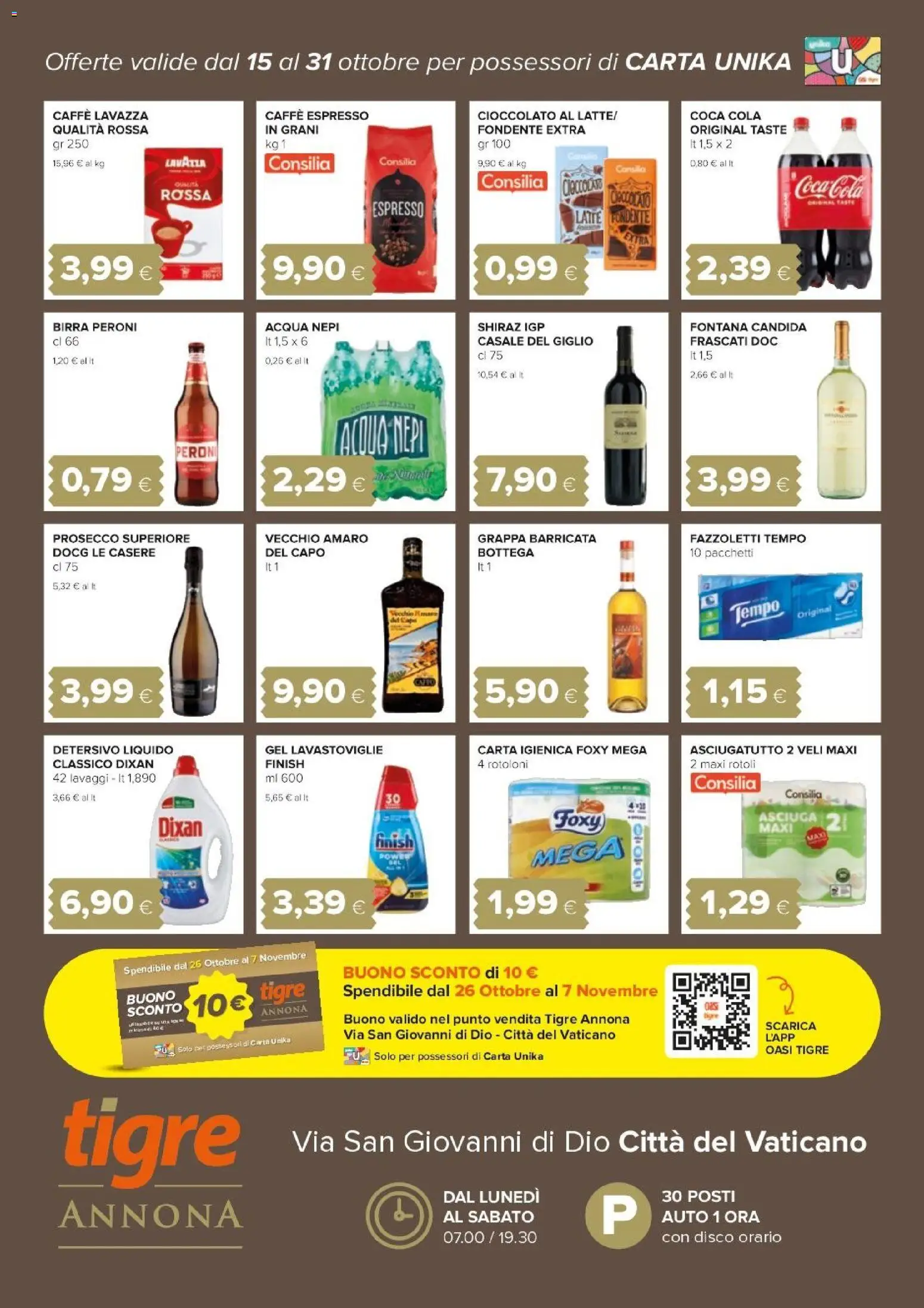 Volantino Tigre del 15/10/2026 | Pagina: 4 | Prodotti: Disco, Asciugatutto, Lavazza, Amaro