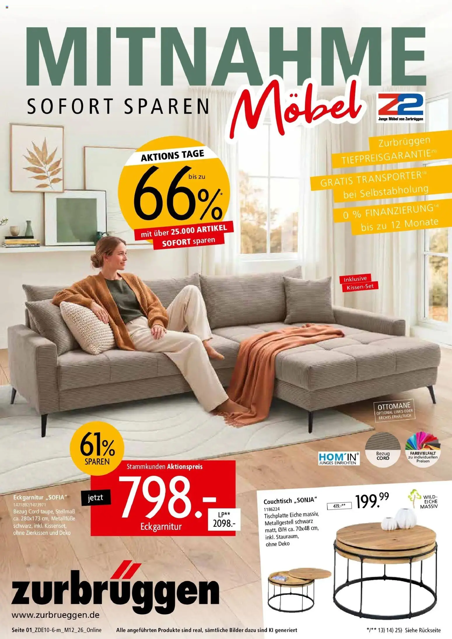 Zurbrüggen Mitnahme Möbel (ab 10.10.2026) zum Blättern | Seite: 1 | Produkte: Couchtisch, Bilder