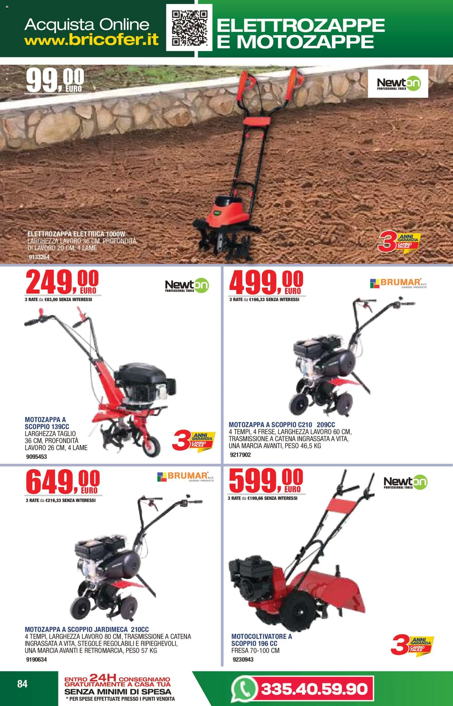 Volantino Bricofer del 14/04/2026 | Pagina: 84 | Prodotti: Taglio, Motozappa