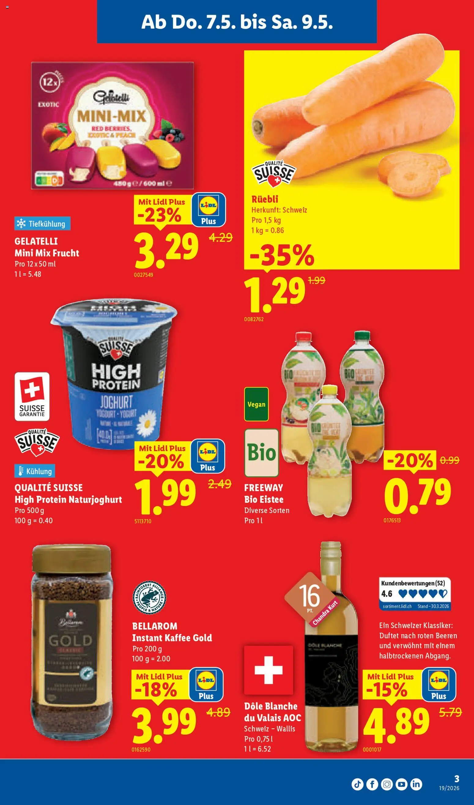 Lidl aktionen – gültig ab 07.05.2026 | Seite: 3 | Produkte: Joghurt, Kaffee