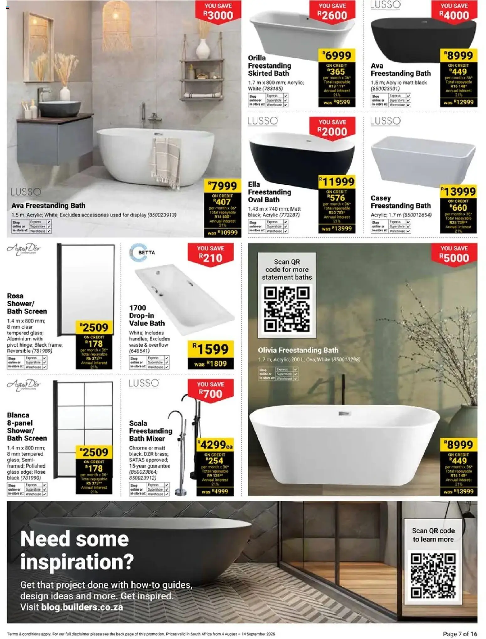 New Builders catalogue – valid from 04/08/2026 | Page: 7 | Products: Mixer, Bath