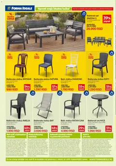 Forma Ideale katalog Bašte - pregled Forma Ideale kataloga - važi od 04.05.2026 | Strana: 4 | Proizvode: Baštenska stolica, Jastuk, Stolica, Suncobran