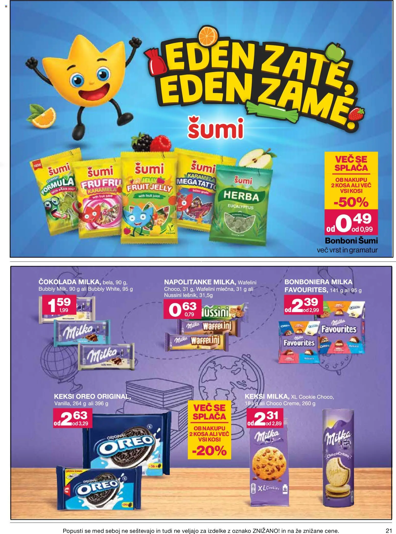 Novi Mercator katalog ponudbe – veljaven od 20.08.2026 | Stran: 21 | Izdelki: Med, Keksi, Bonboniera, Cokolada