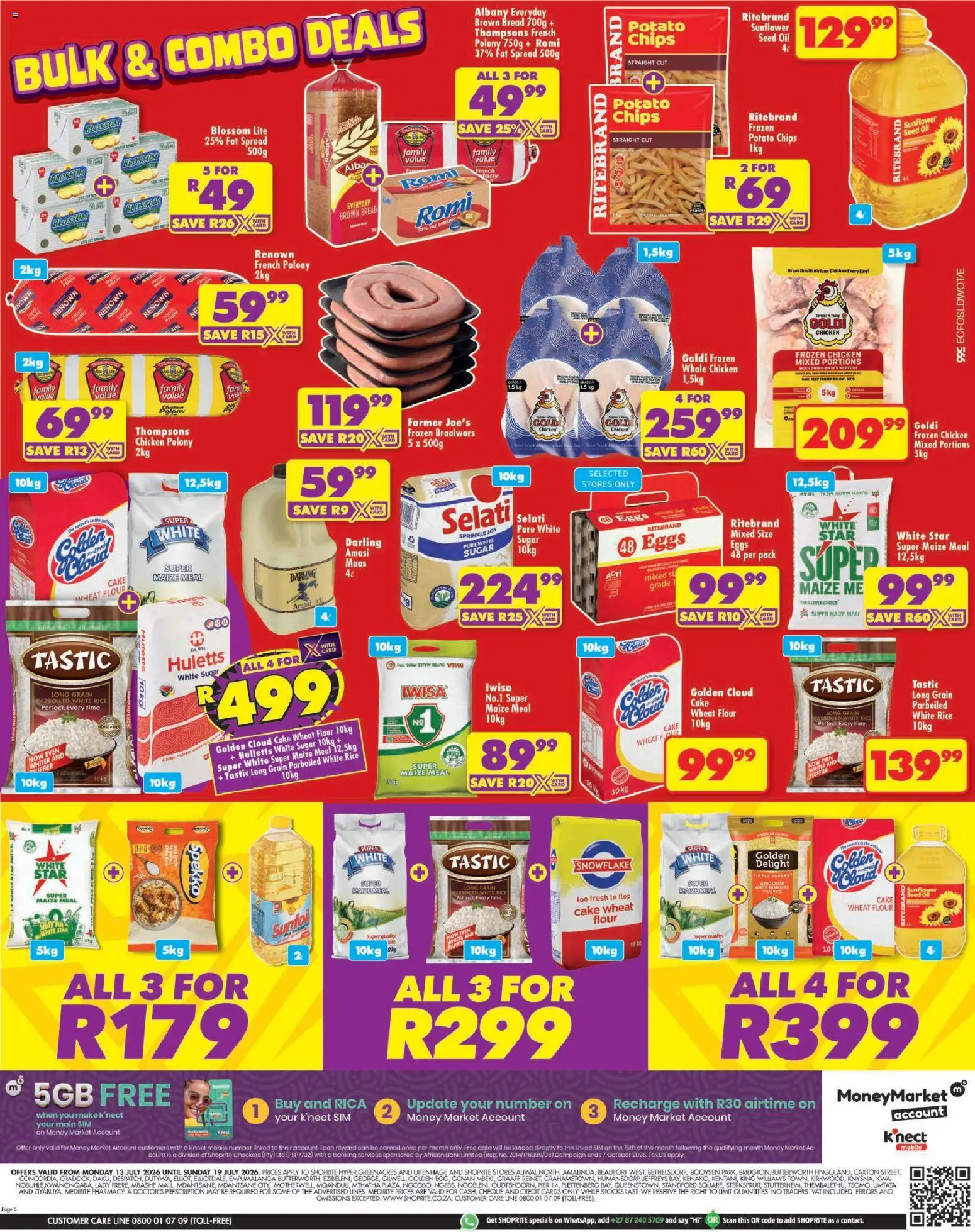 New Shoprite catalogue – valid from 13/07/2026 | Page: 8 | Products: Oil, Chicken, Chips, Sugar