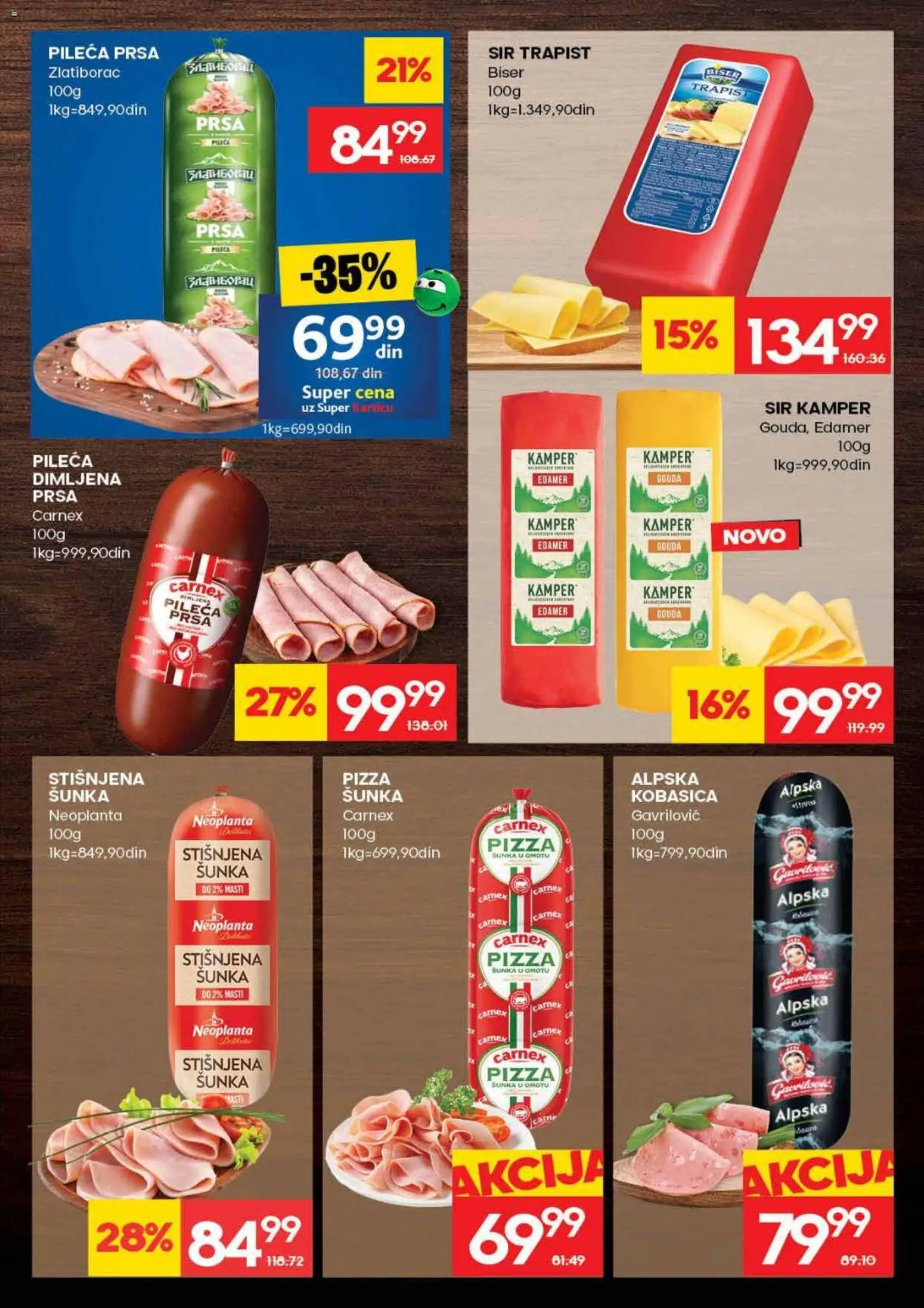 Idea katalog - važi od 16.04.2026 | Strana: 7 | Proizvode: Edamer, Gouda, Sir, Pizza šunka
