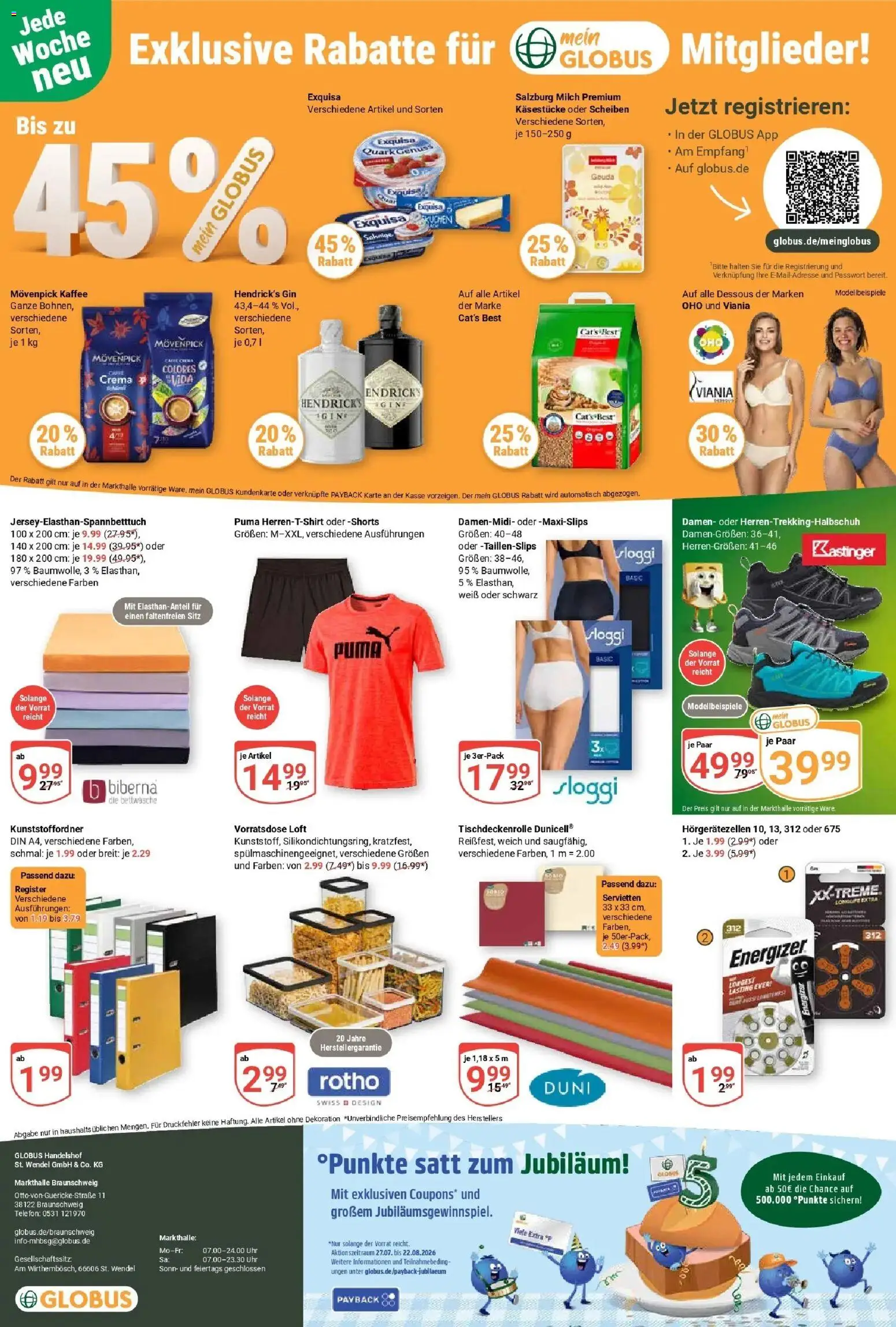 Globus Prospekt Braunschweig – gültig ab 27.07.2026 | Seite: 26 | Produkte: Dessous, Gouda, Exquisa, Uhr