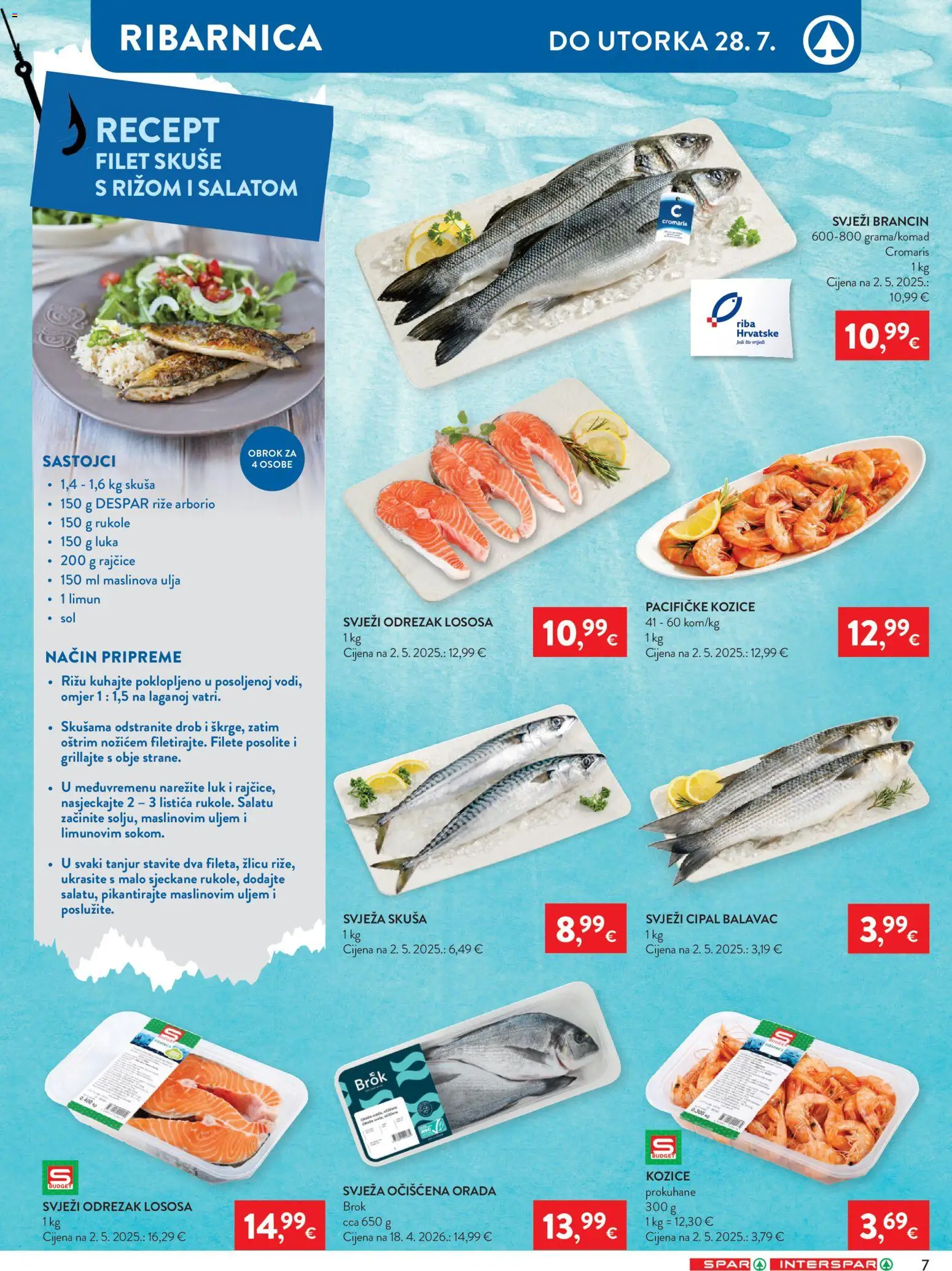 Spar katalog | vrijedi od 22.07.2026 | Stranica: 8 | Proizvodi: Rajčice, Luk, Limun, Kozice
