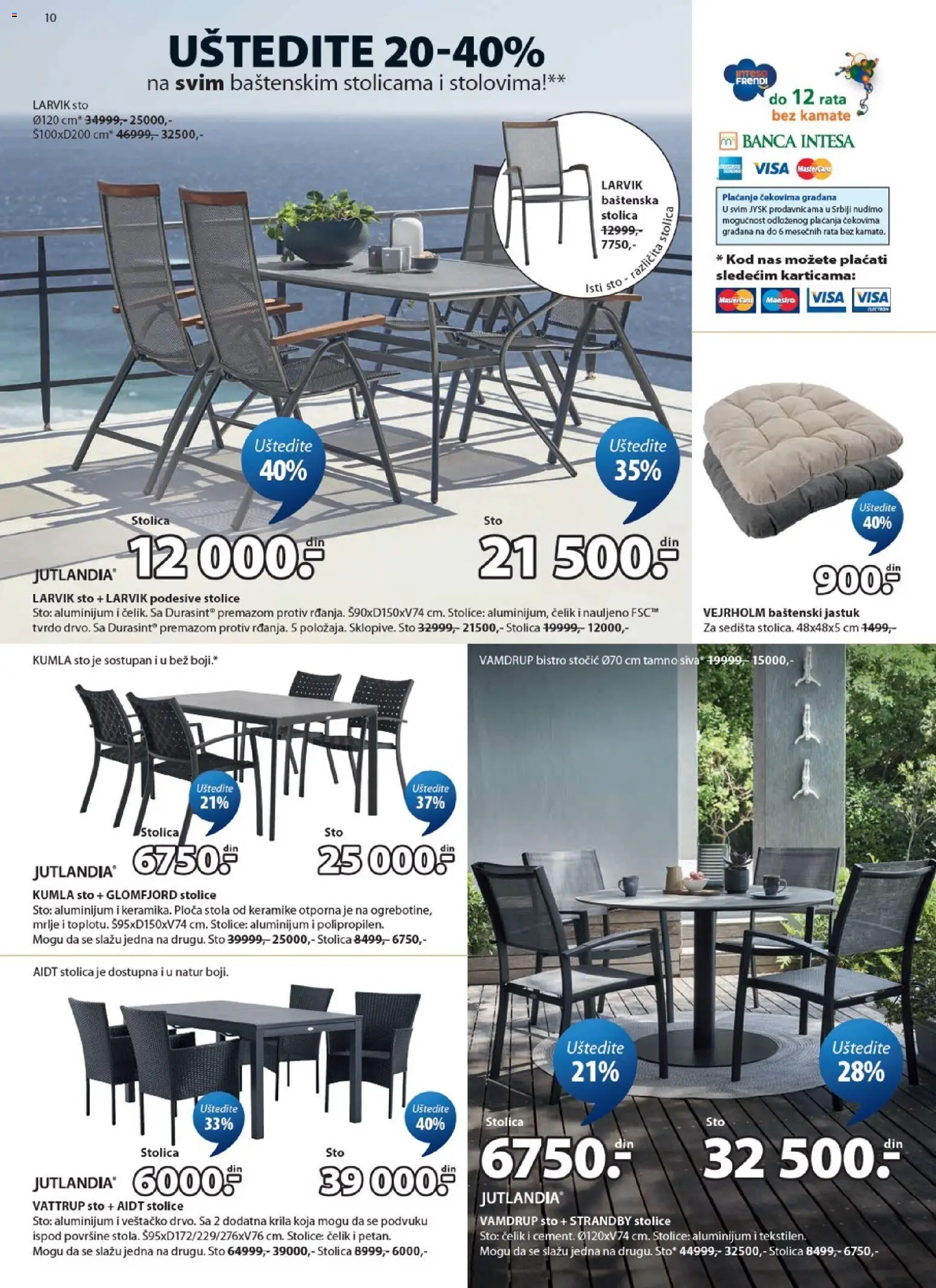 Jysk katalog - važi od 01.07.2026 | Strana: 10 | Proizvode: Jastuk, Sto, Stolica