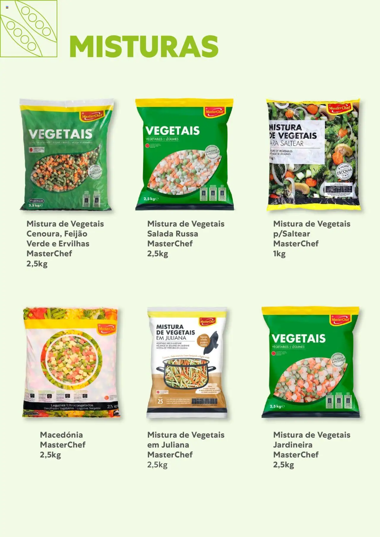 Recheio - Congelados do Mar e da Terra │ válido de 14/07/2025 | Página: 32 | Produtos: Legumes, Feijão, Salada