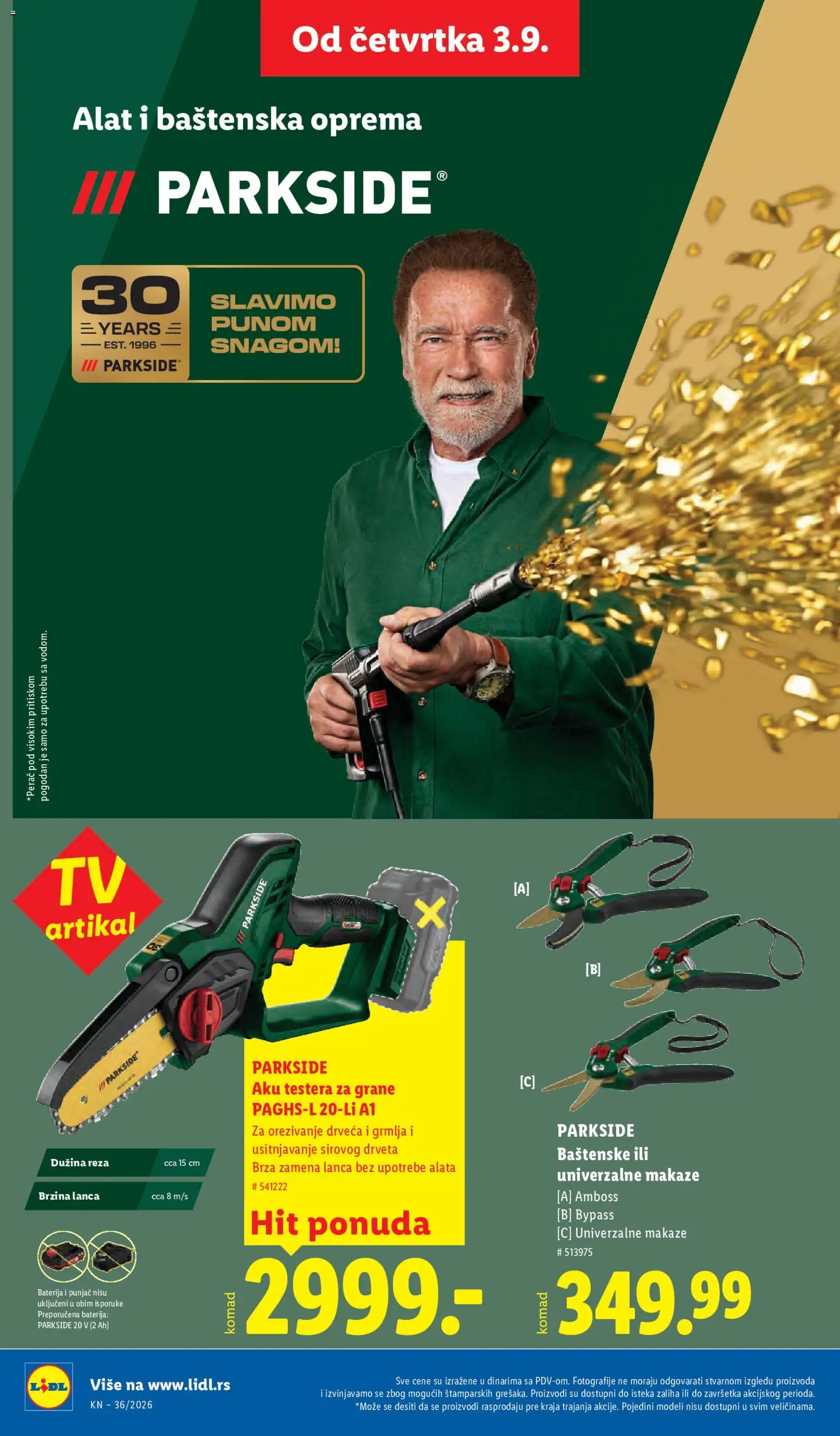 Lidl katalog - važi od 03.09.2026 | Strana: 86 | Proizvode: Parkside, Baterija, Makaze, Alat