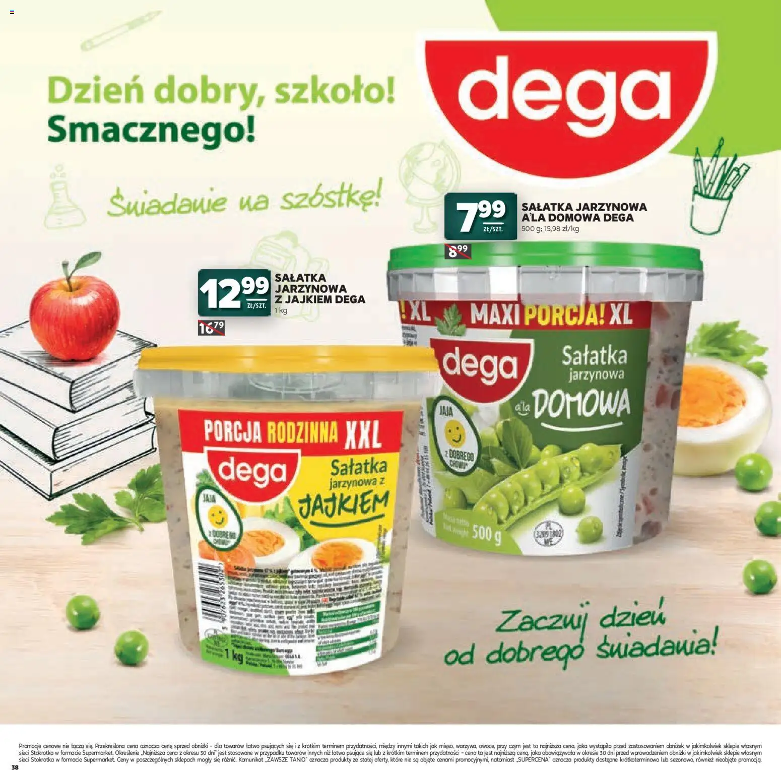Stokrotka gazetka - Witaj Szkoło od 23.07.2026 | Strona: 38 | Produkty: Stokrotka, Sałatka, Jaja