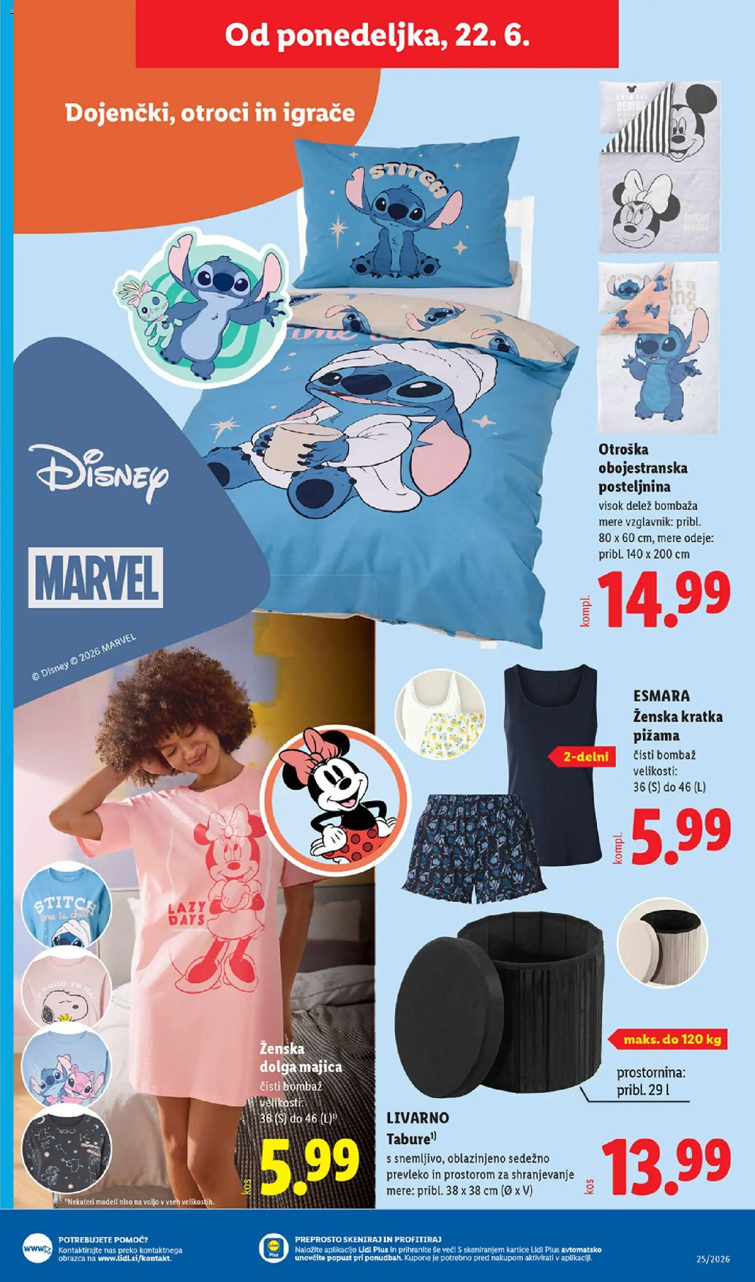 Novi Lidl katalog ponudbe – veljaven od 18.06.2026 | Stran: 59 | Izdelki: Vzglavnik, Pižama, Posteljnina, Majica