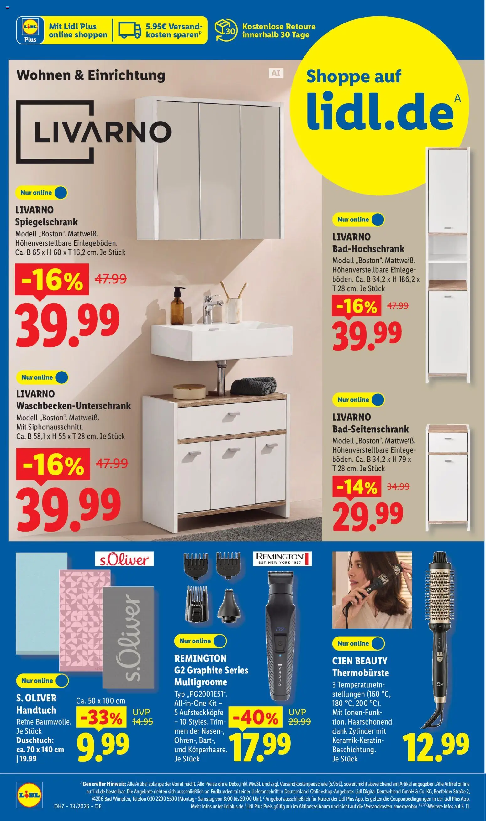 Lidl Německo leták od 10.08.2026 | Strana: 20 | Produkty: Cien, Telefon