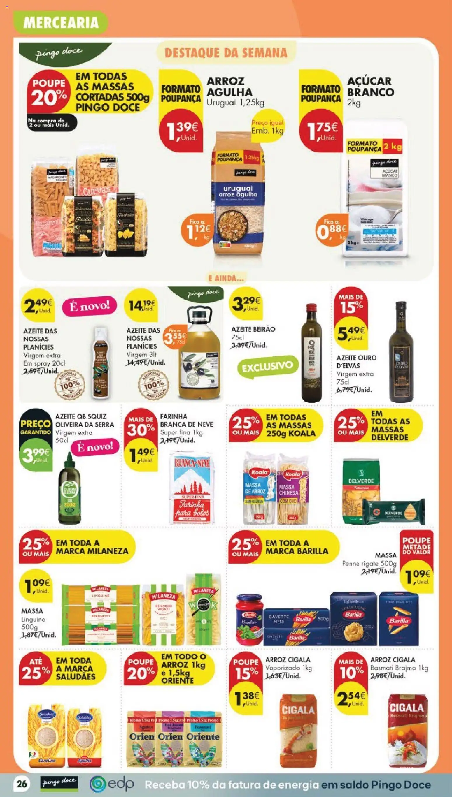 Pingo Doce Poupe Esta Semana Lojas Grandes │ válido de 22/09/2026 | Página: 28 | Produtos: Azeite, Açúcar, Massa, Barilla