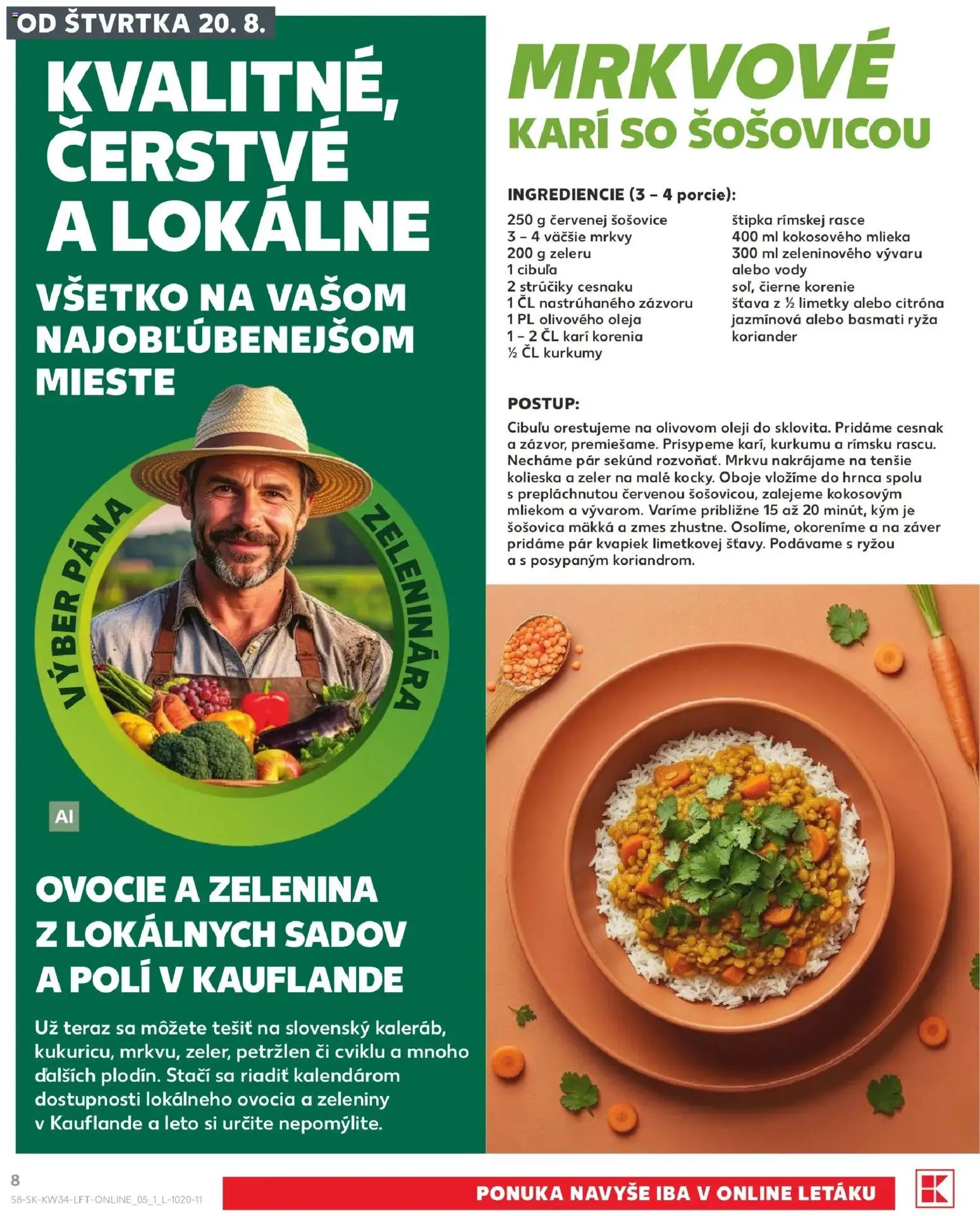 Kaufland SK akciós ujság - amely érvényes a következő dátumtól: 2026.08.20. | Oldal: 8