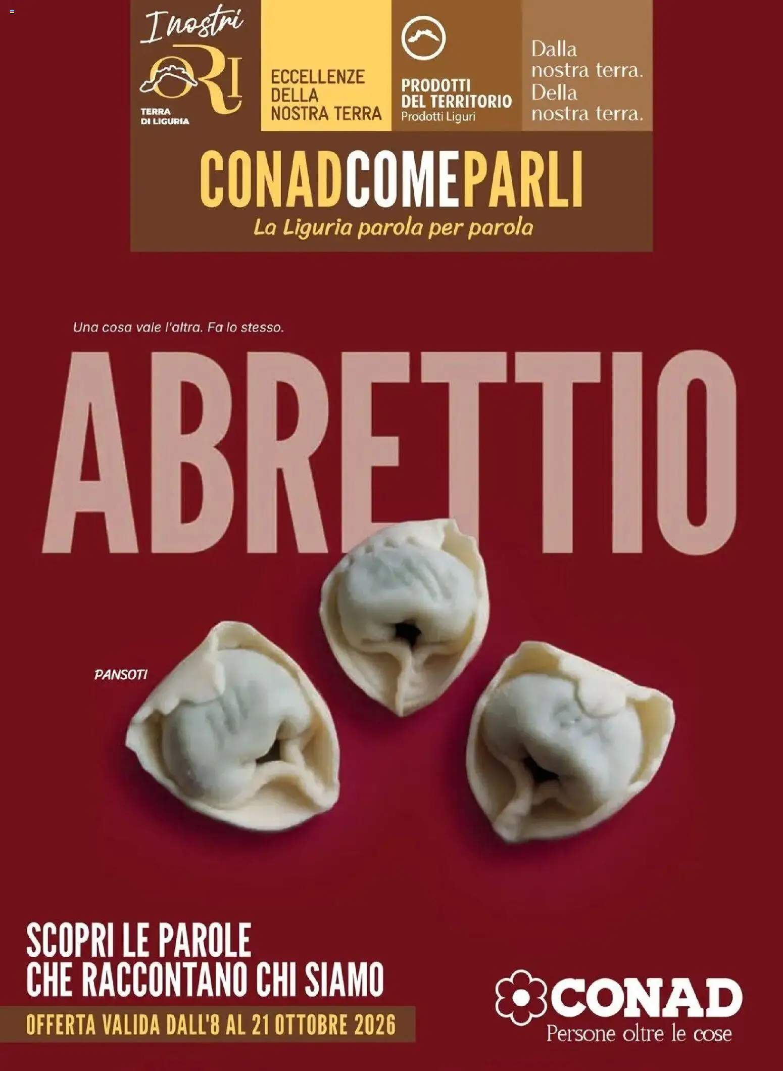 Anteprima volantino Conad dal 08/10/2026 prossima settimana | Pagina: 1 | Prodotti: Pasta, Terra