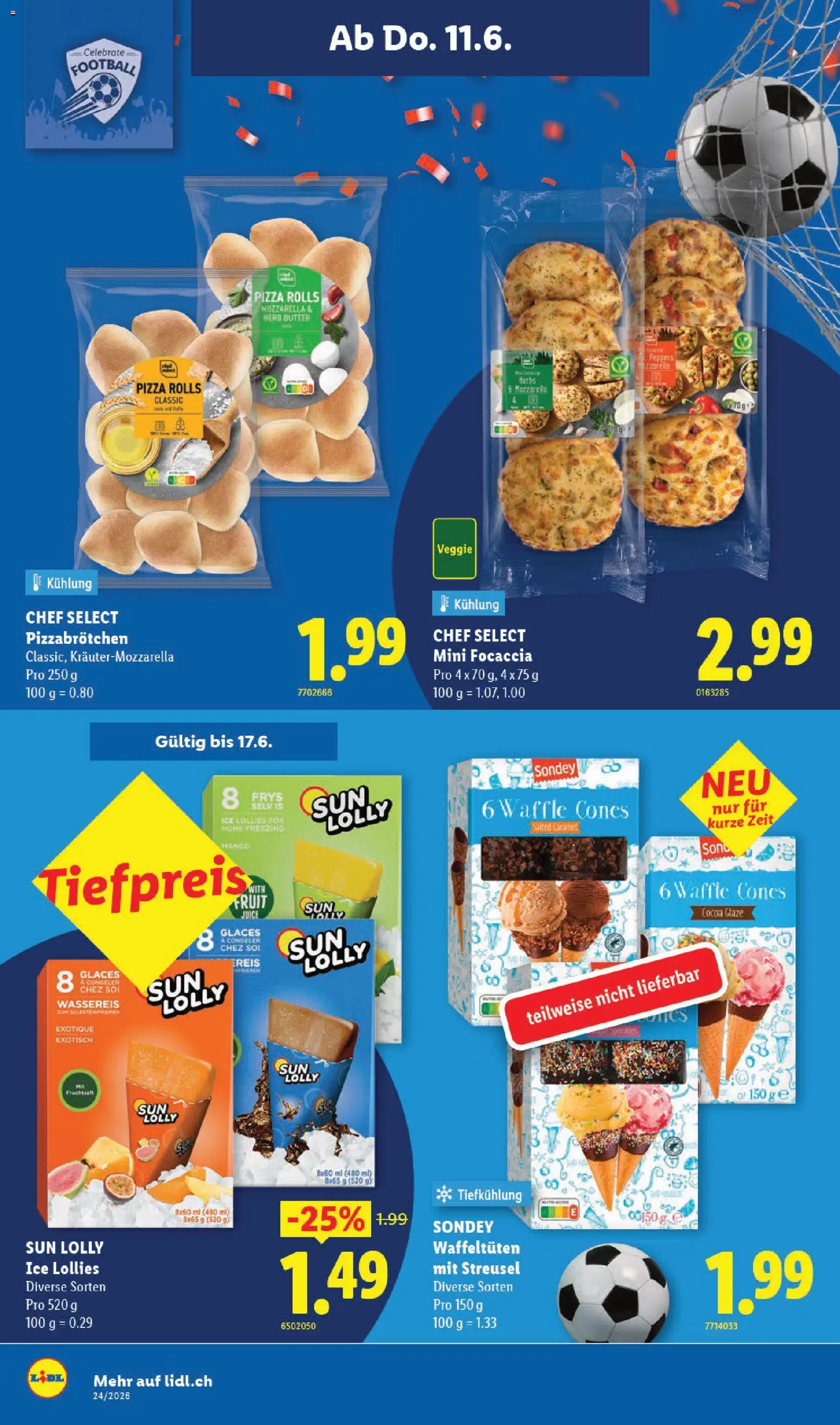Lidl aktionen – gültig ab 11.06.2026 | Seite: 18 | Produkte: Butter, Pizza, Reis