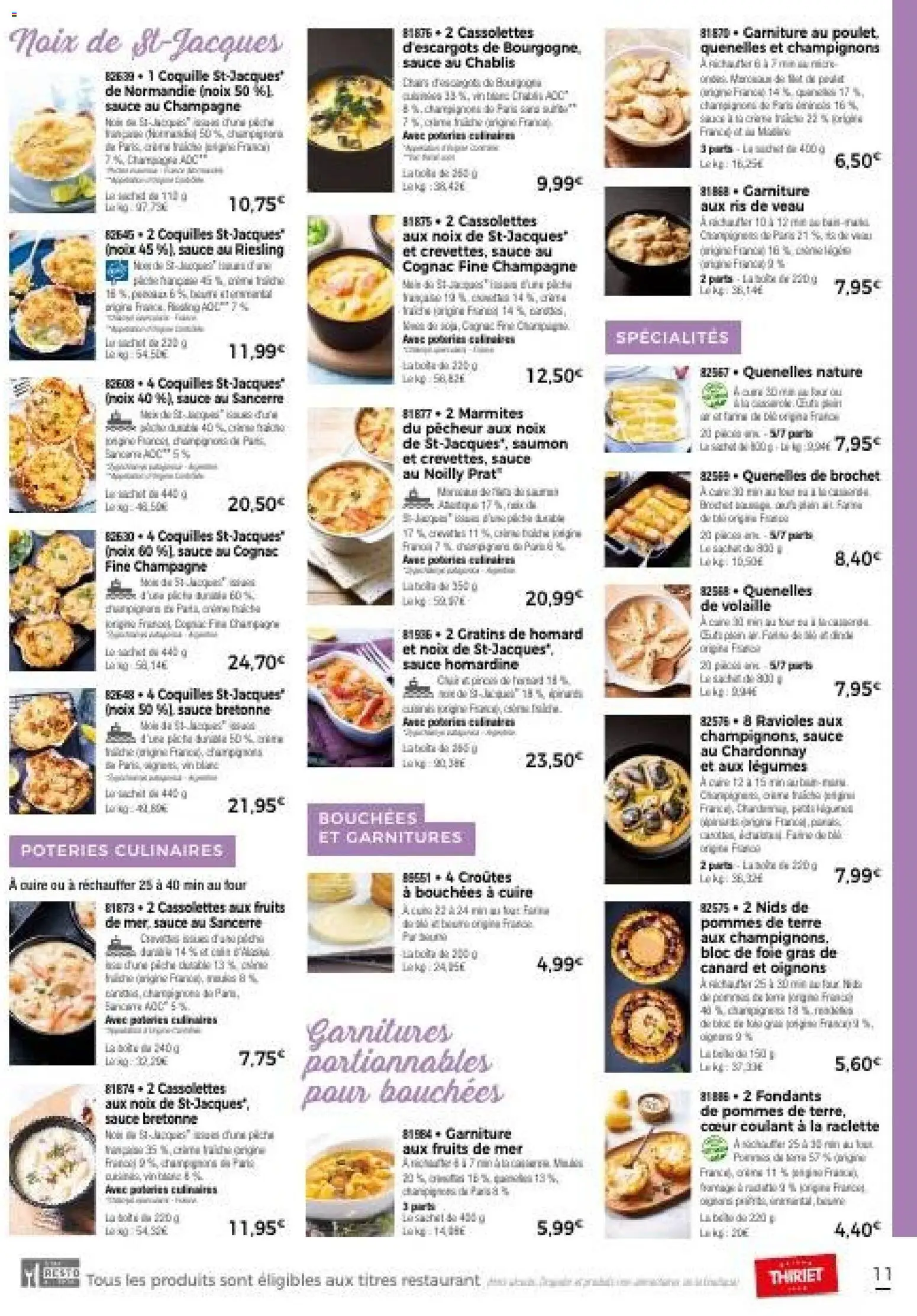 {H1} | Page: 11 | Produits: Ris de veau, Spécialités, Fruits, Foie