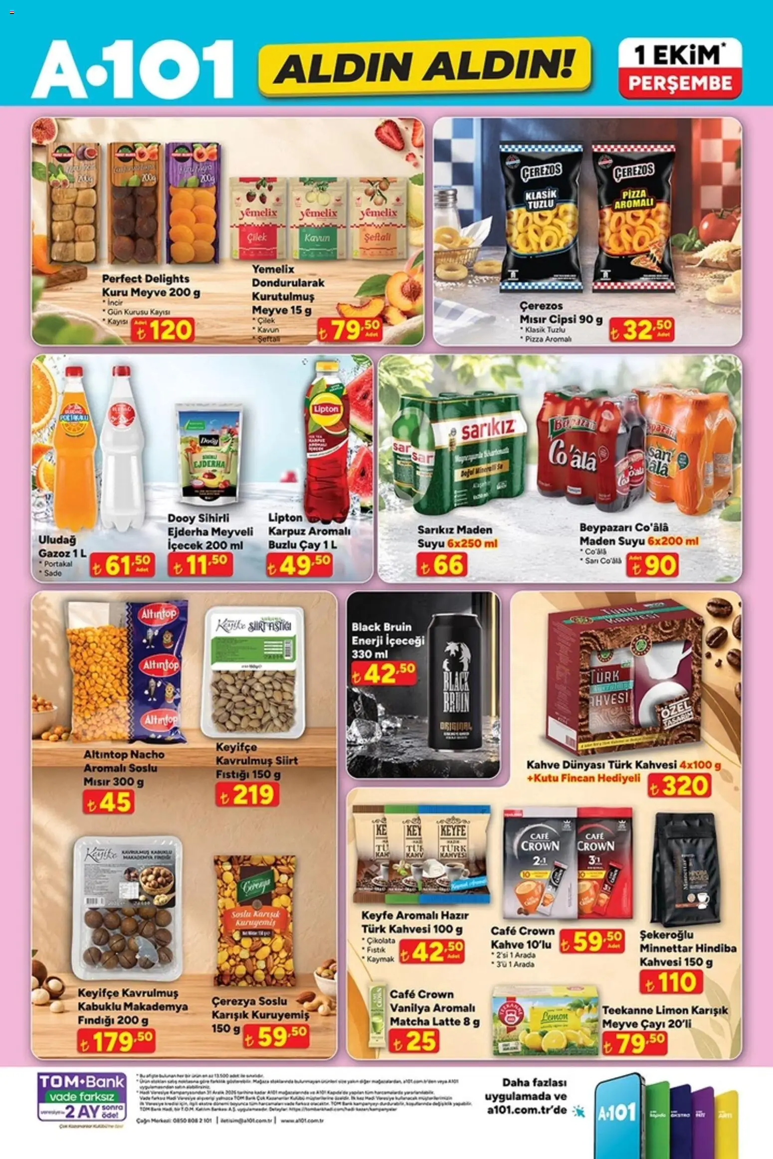 A101 - Katalog Aldın Aldın - 01 Ekim 2026 tarihinden itibaren geçerlidir | Sayfa: 2 | Ürünler: Portakal, Mısır cipsi, Meyve, Enerji içeceği