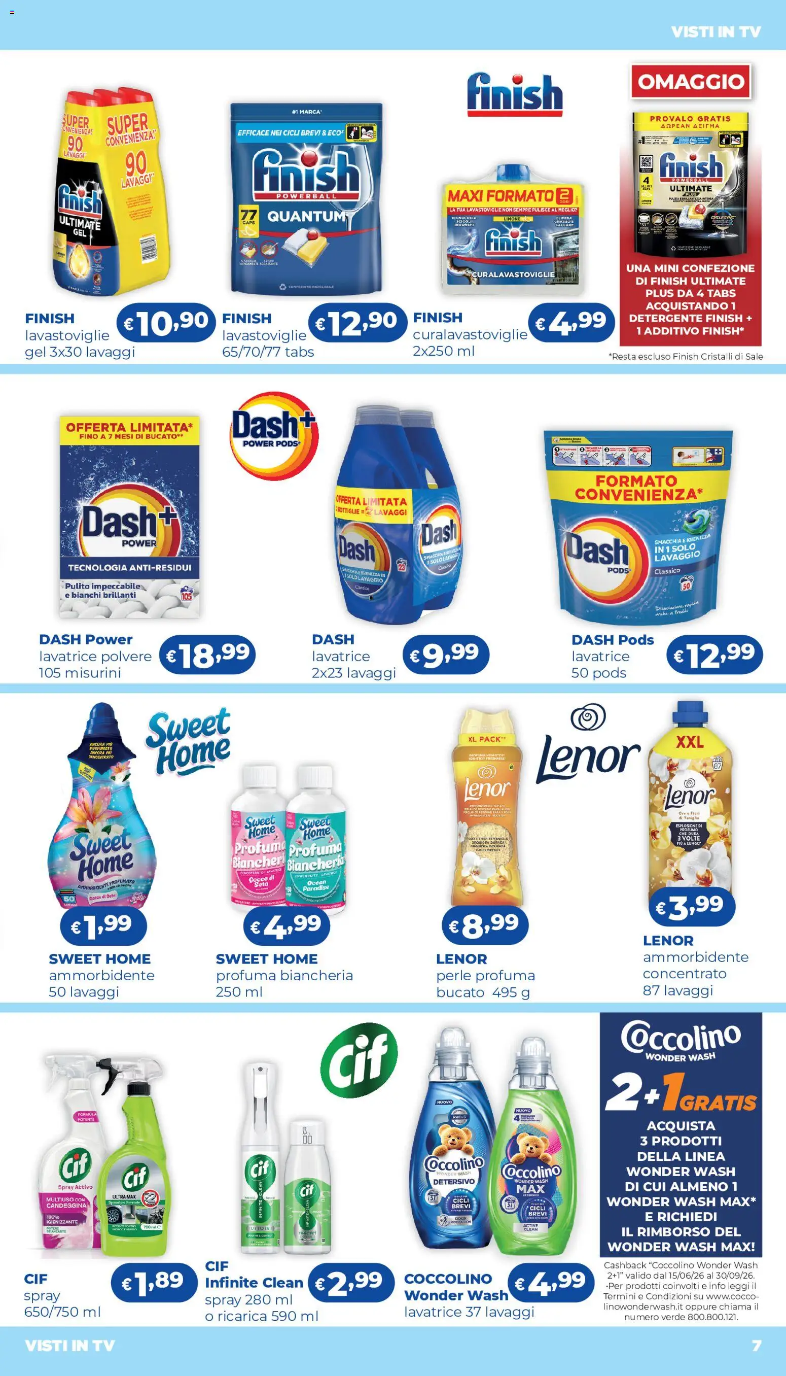 Volantino Acqua e Sapone del 02/07/2026 | Pagina: 7 | Prodotti: Ammorbidente, Sale, Lavatrice, Profumo