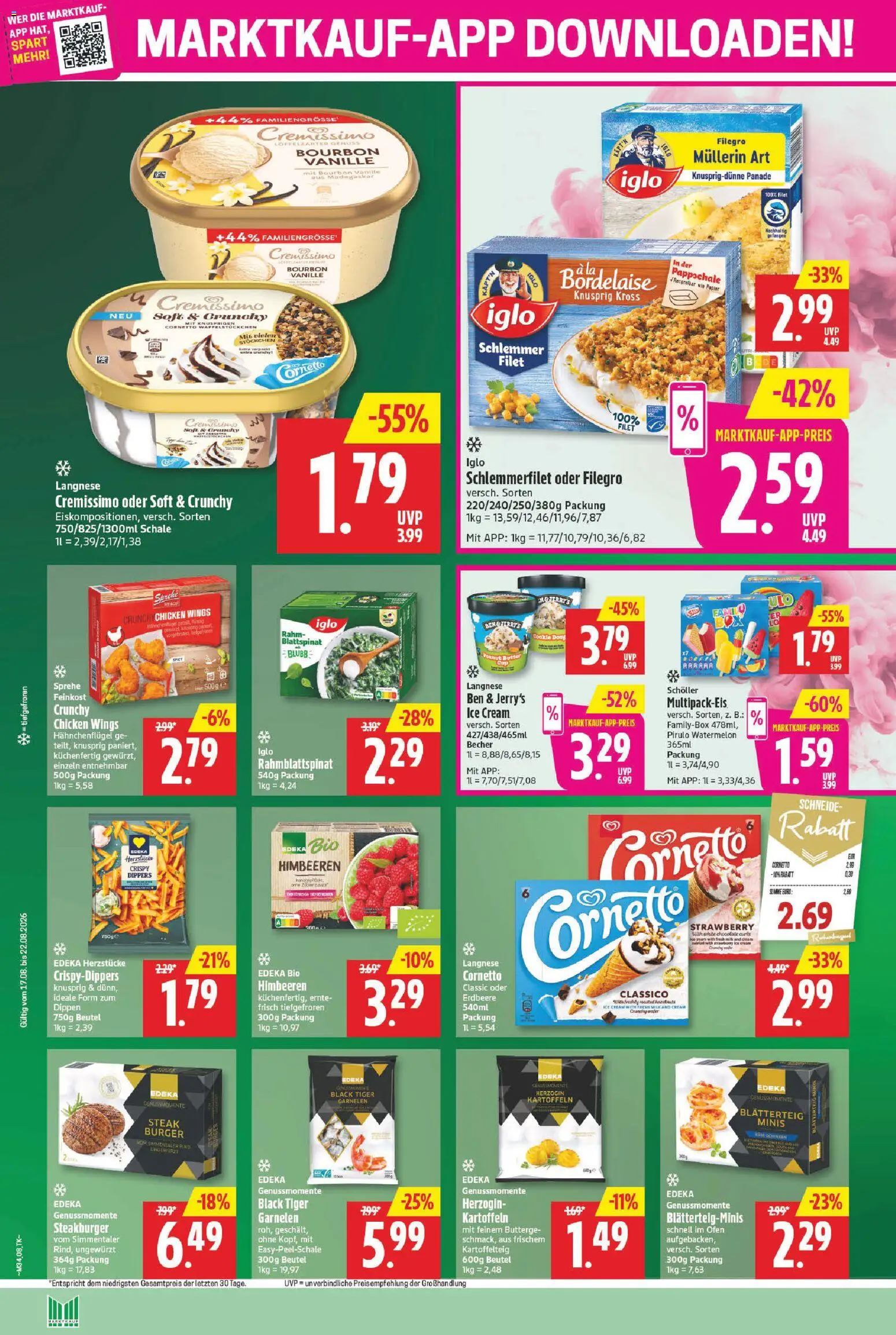 Marktkauf Prospekt – gültig ab 17.08.2026 | Seite: 8 | Produkte: Himbeeren, Butter, Creme, Vanille