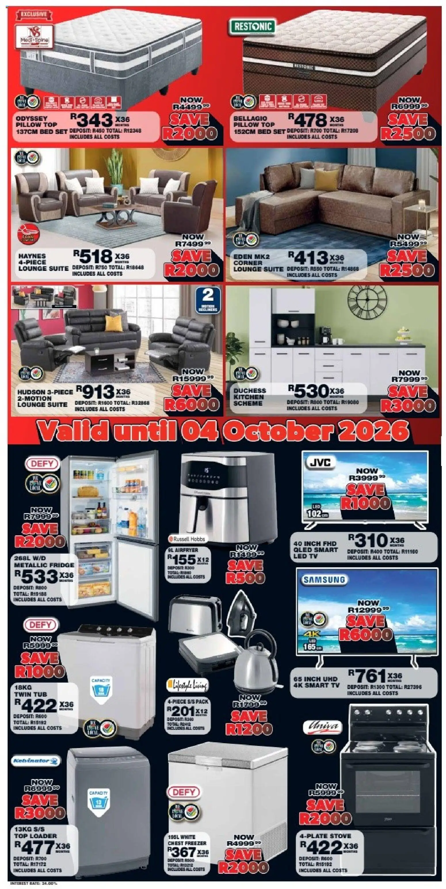 New Lewis Stores catalogue – valid from 28/09/2026 | Page: 2 | Products: Freezer, Bed, Pillow, Chest freezer