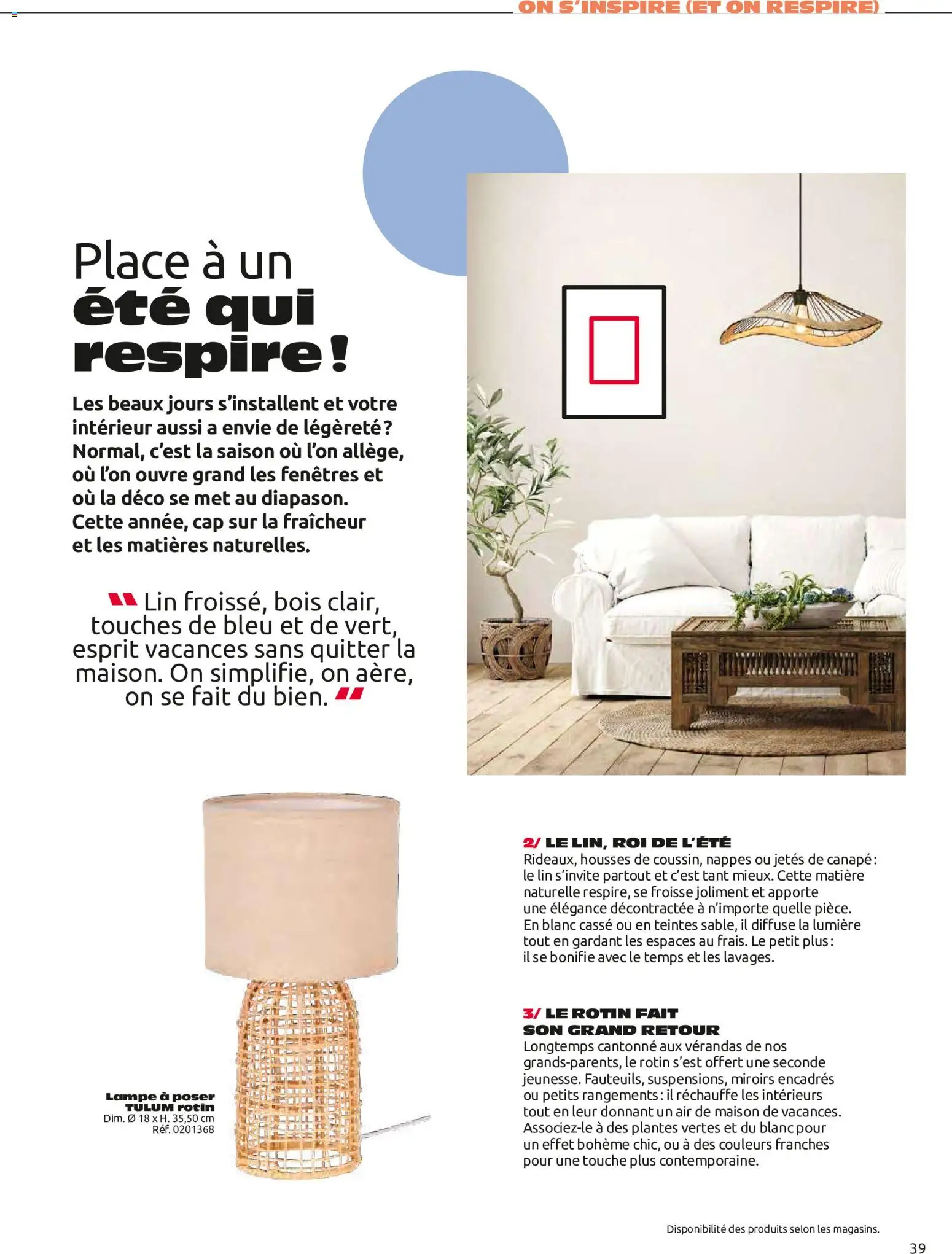{H1} | Page: 39 | Produits: Plantes, Canapé, Lampe, Lampe à poser