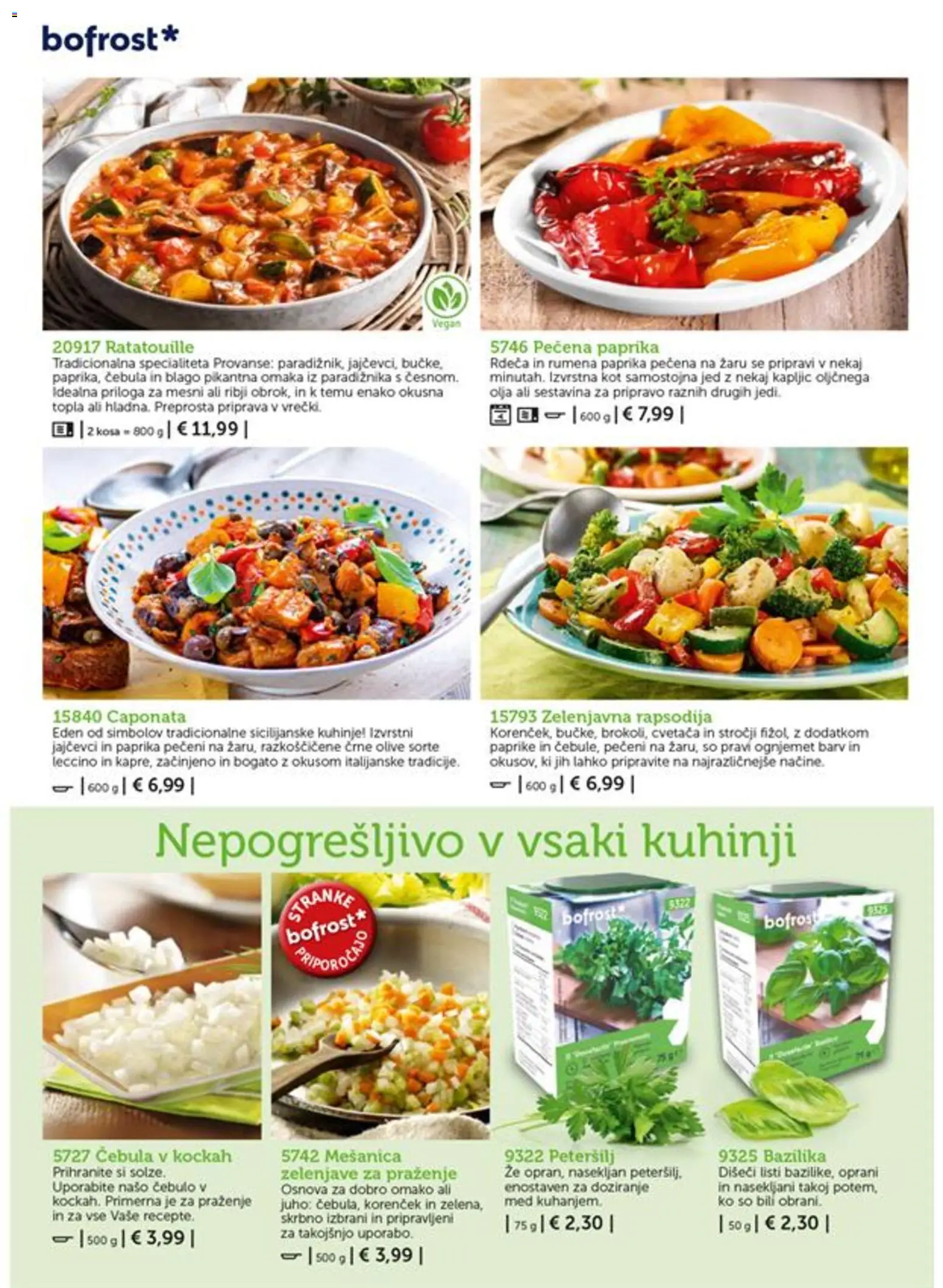 Novi Bofrost katalog ponudbe – veljaven od 01.07.2026 | Stran: 60 | Izdelki: Paprika, Olive, Korencek, Omaka