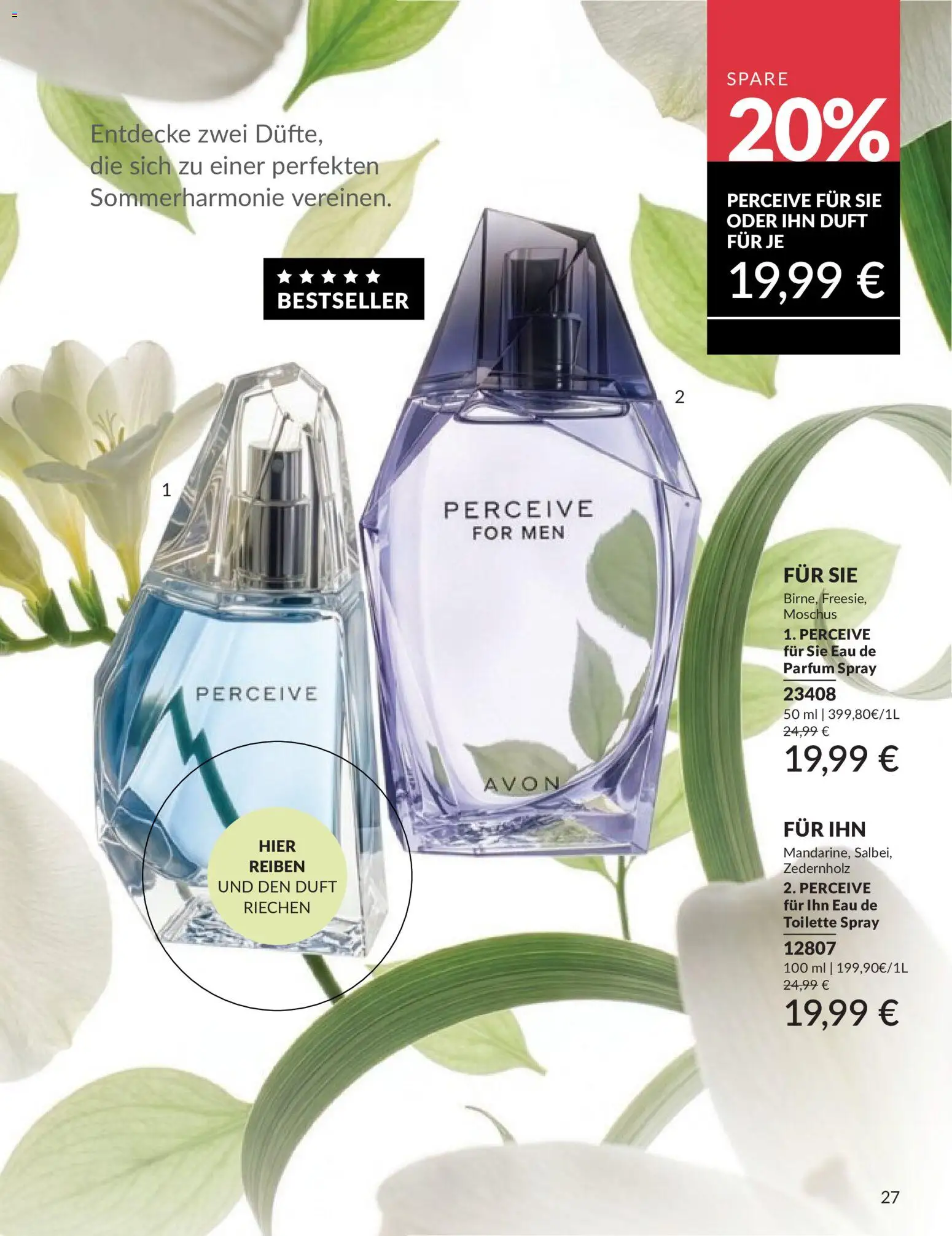AVON Katalog Juni 2026 – gültig ab 01.06.2026 | Seite: 27 | Produkte: Toilette, Parfüm, Duft, Eau de Parfum