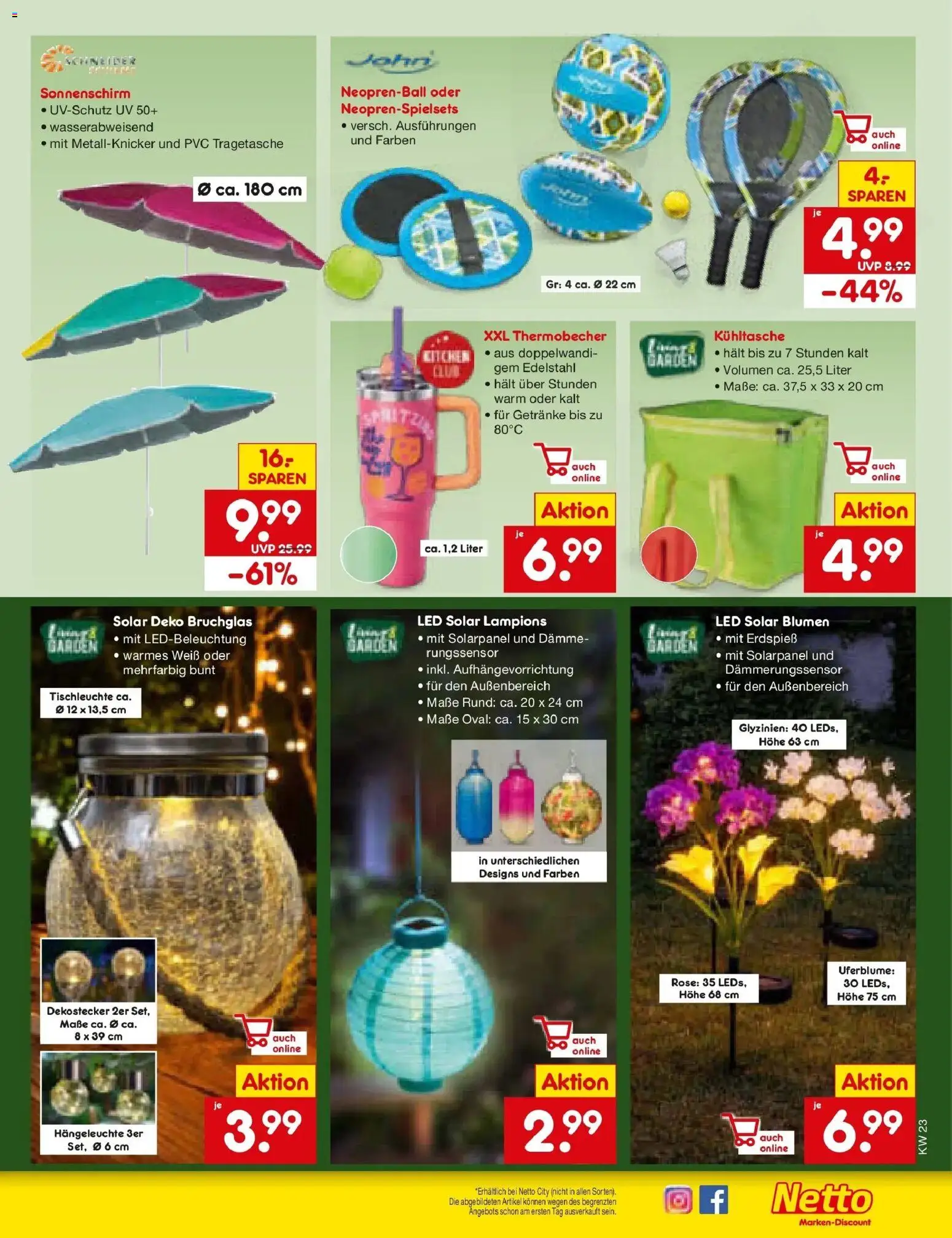 Netto Marken-Discount Prospekt Kremmen – gültig ab 01.06.2026 | Seite: 39 | Produkte: Blumen, Sonnenschirm