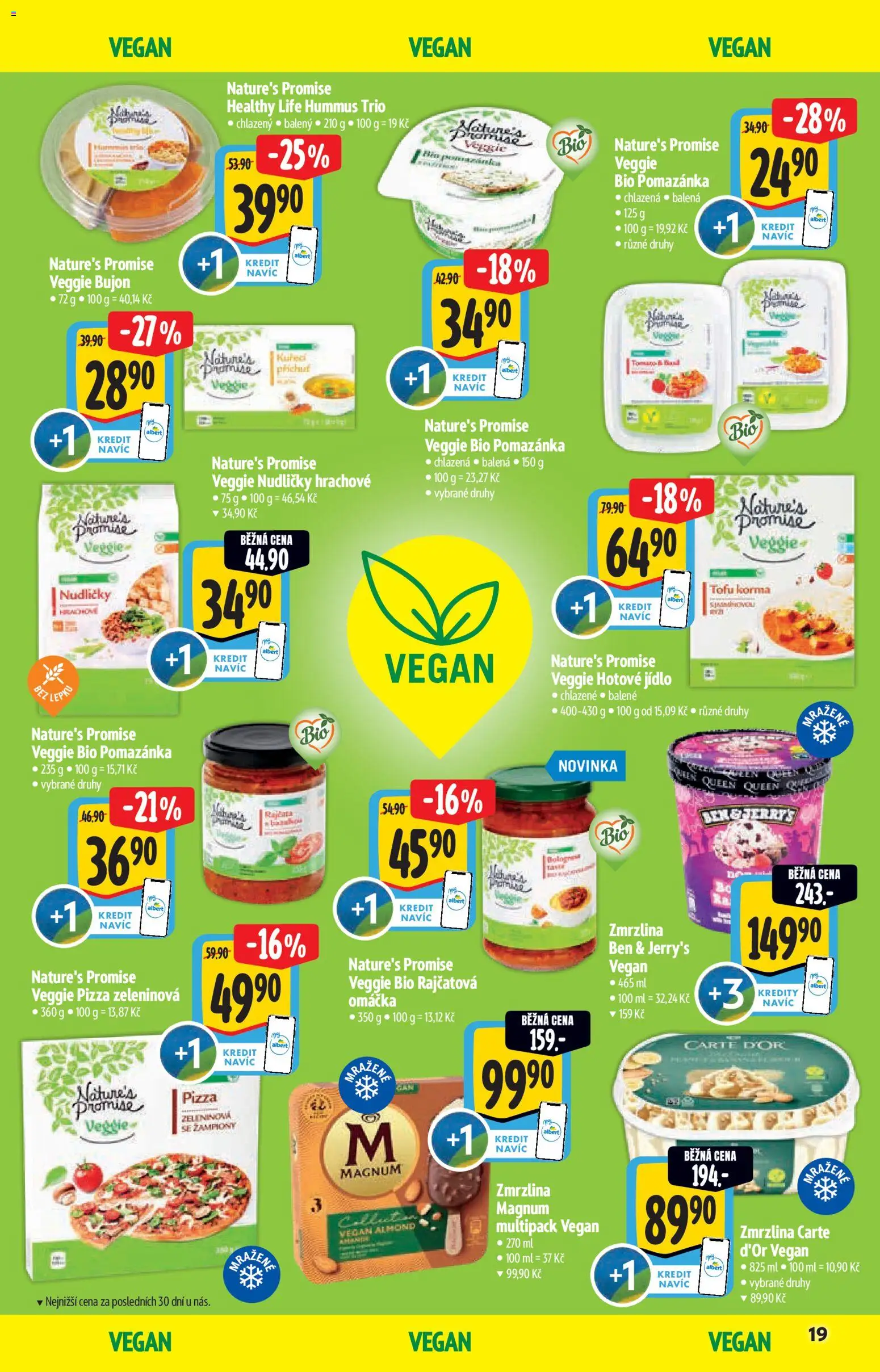 Albert katalog - Hypermarket - Bio od 13.05.2026 | Strana: 19 | Produkty: Veggie, Vegan, Hummus, Carte d'or