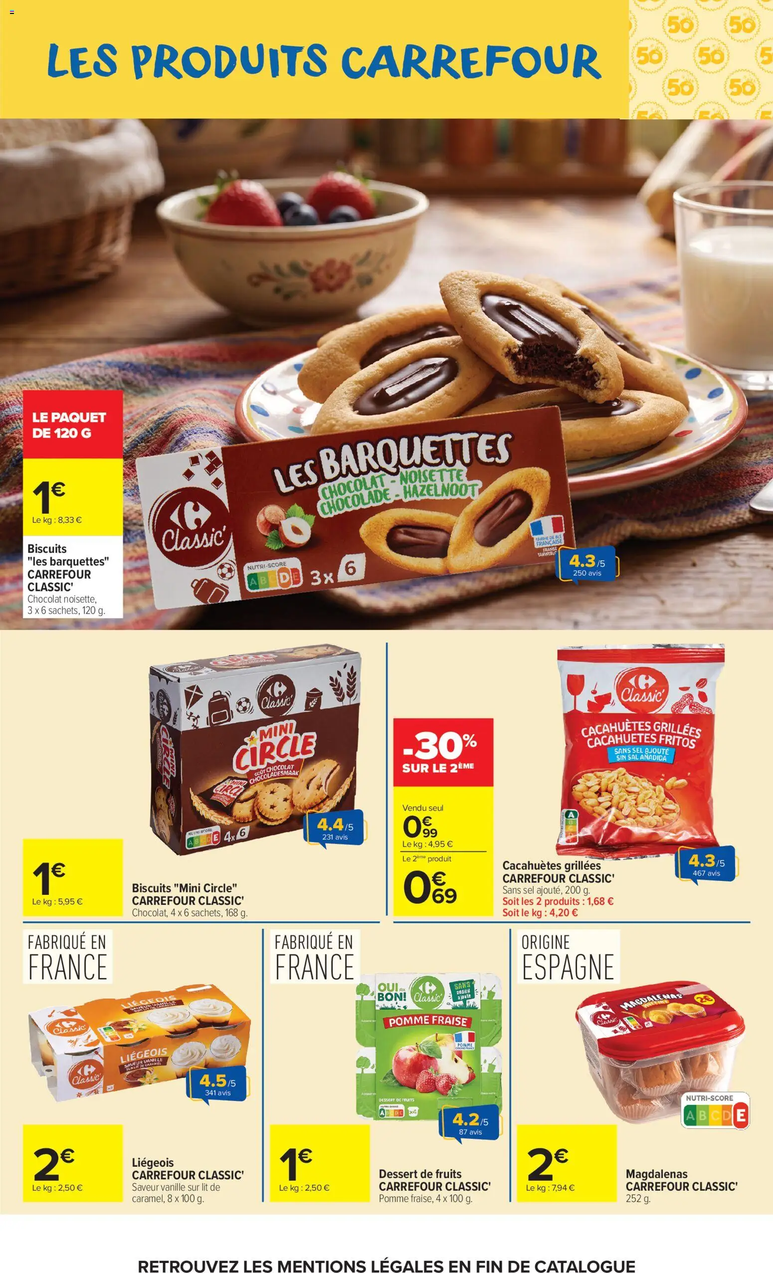 {H1} | Page: 11 | Produits: Farine de ble, Vanille, Cacahuètes, Chocolat