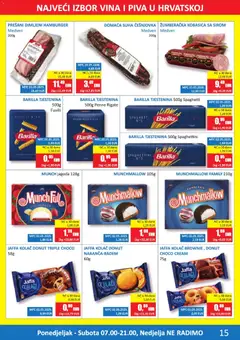 Vrutak Katalog - Pregled kataloga iz trgovine Vrutak, vrijedi od 13.07.2026 | Stranica: 15 | Proizvodi: Tjestenina, Kobasica, Hamburger, Barilla