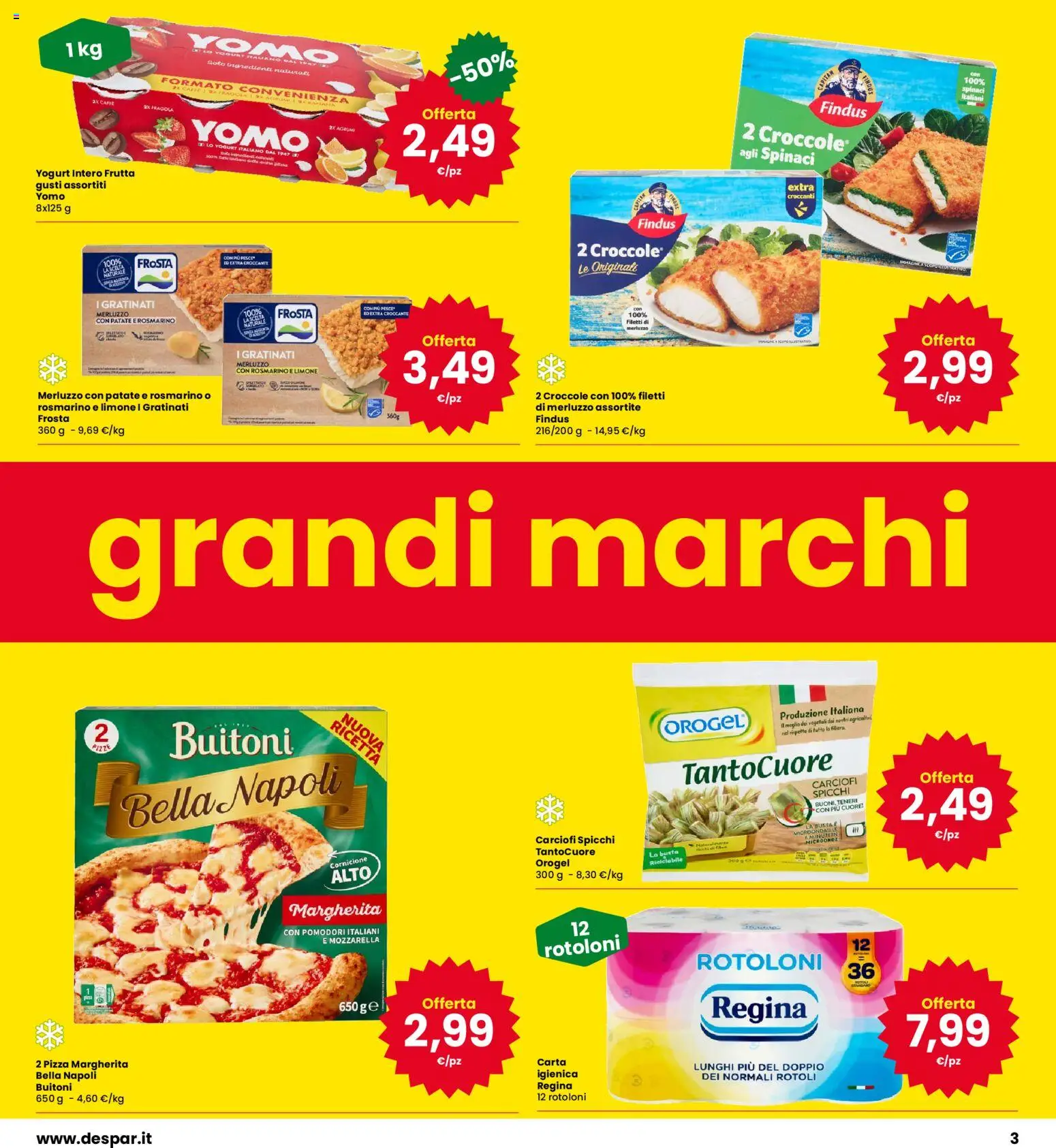 Volantino Eurospar del 24/09/2026 | Pagina: 3 | Prodotti: Rosmarino, Patate, Mozzarella, Pomodori