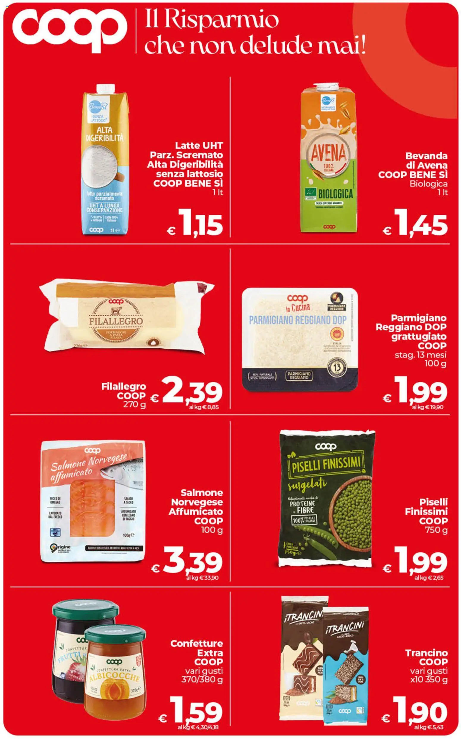 Volantino COOP del 21/08/2026 | Pagina: 5 | Prodotti: Latte, Cacao, Albicocche, Senza lattosio