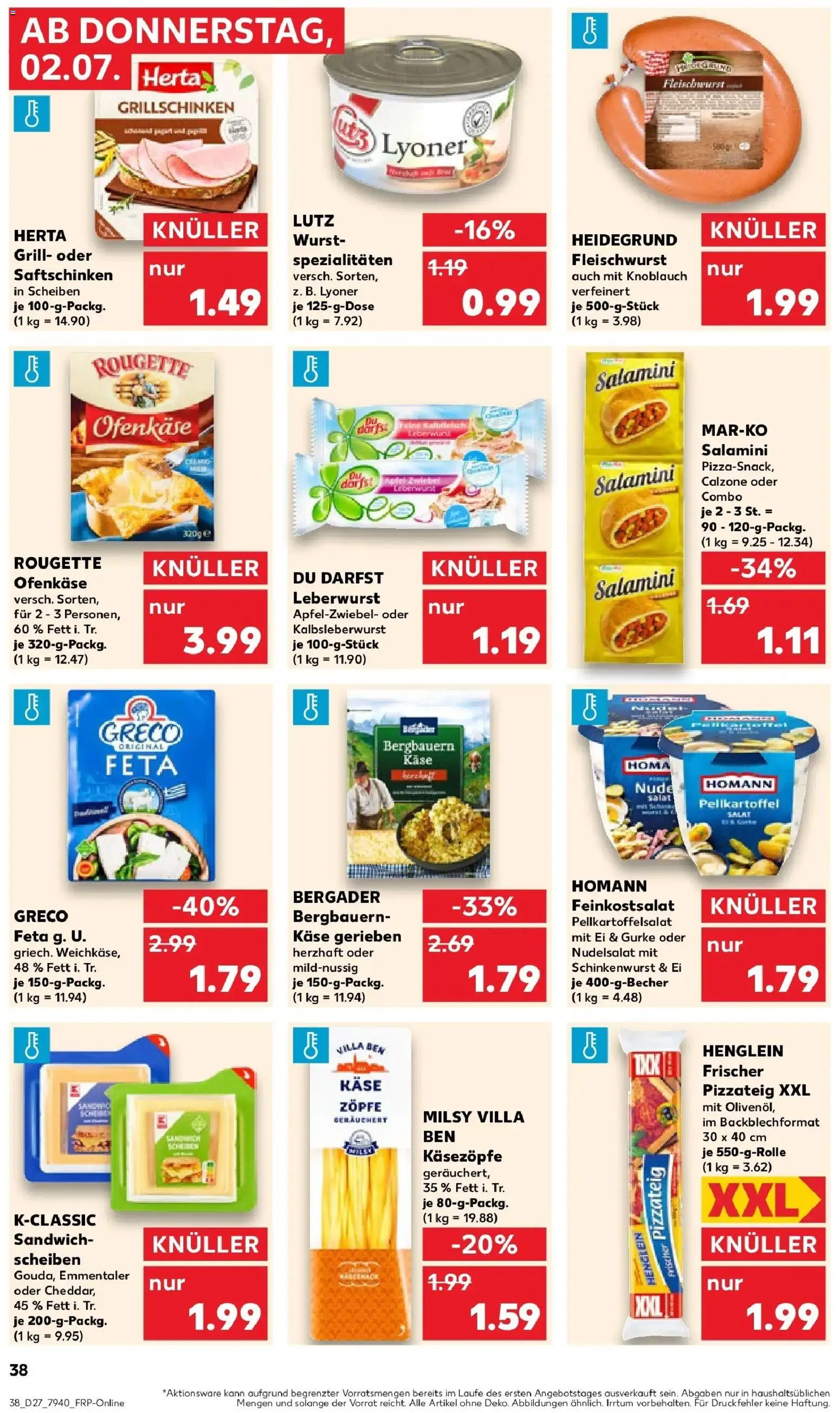 Kaufland Prospekt Viersen – gültig ab 29.06.2026 | Seite: 51 | Produkte: Herta fleischwurst, Feta, Käse, Wurst